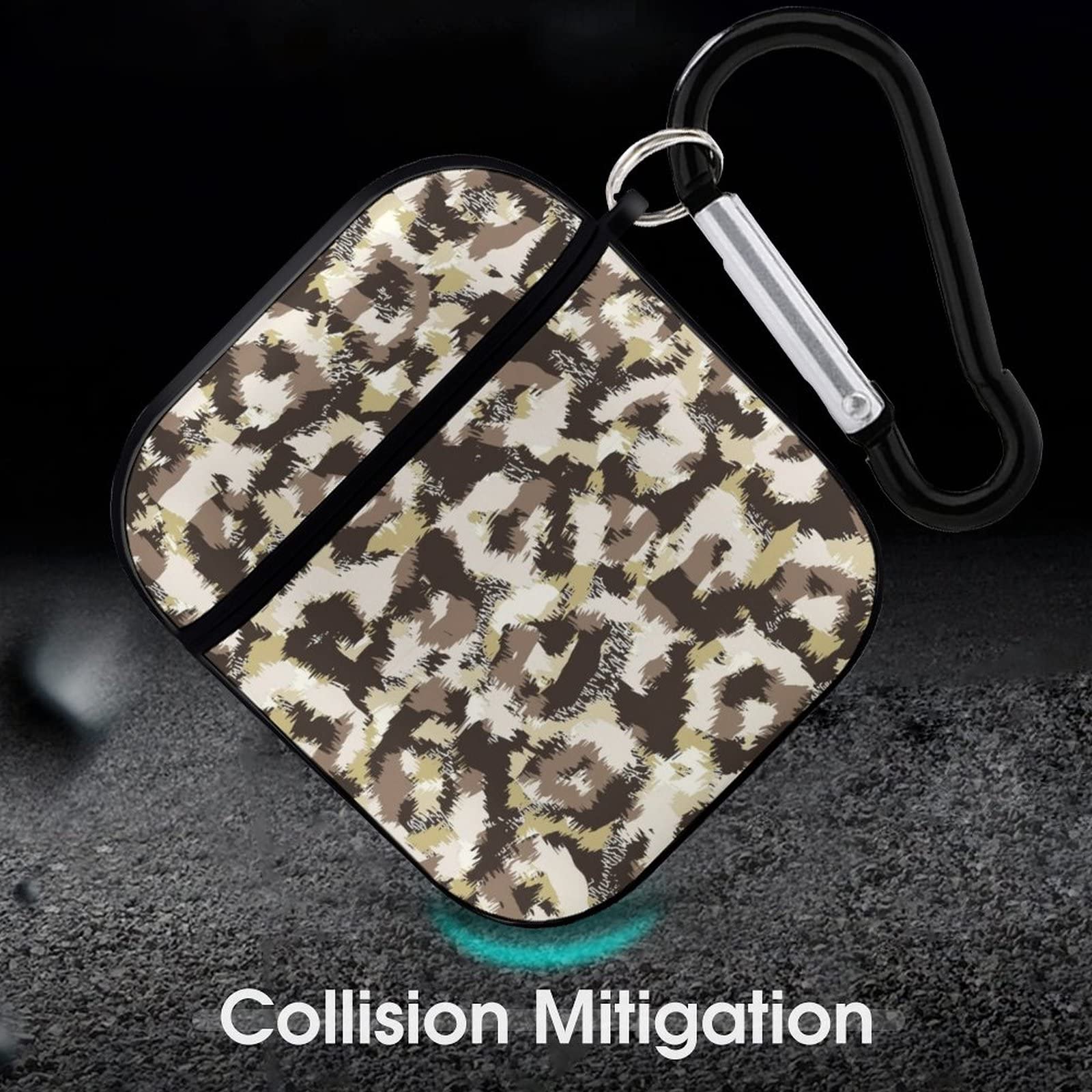 AirPods ケース　第1世代　第2世代　カモフラ柄　カラビナ付き Amazon.co.jp: AirPods カバー 迷彩柄 カモフラ AirPods ケース