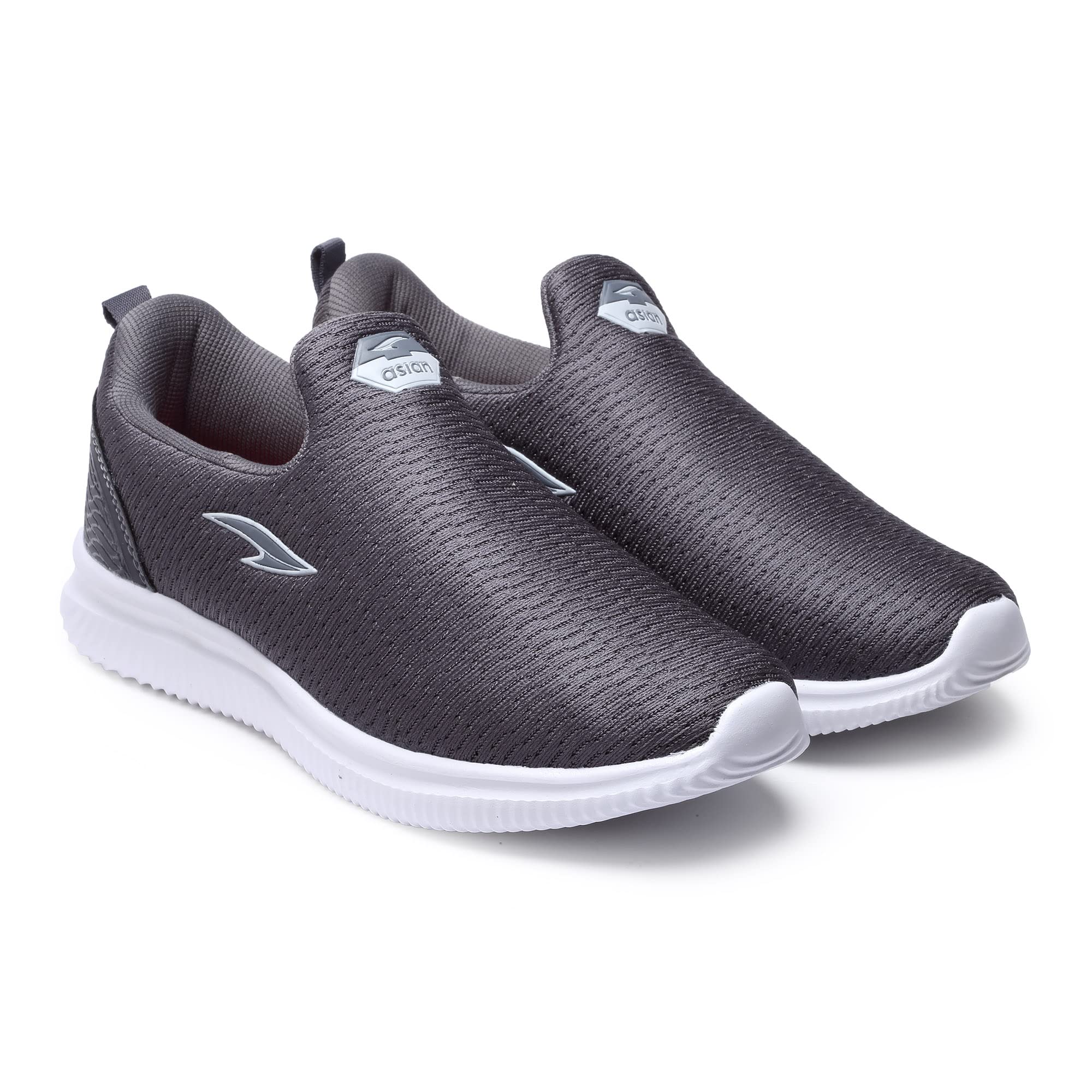Men's Superwalk-01 Sports Walking,Gym Shoes Eva Sole With Super Soft Upper Fabric & Memory Foam Insole Casual Slip-On Shoes Grey 7 UK-image-6