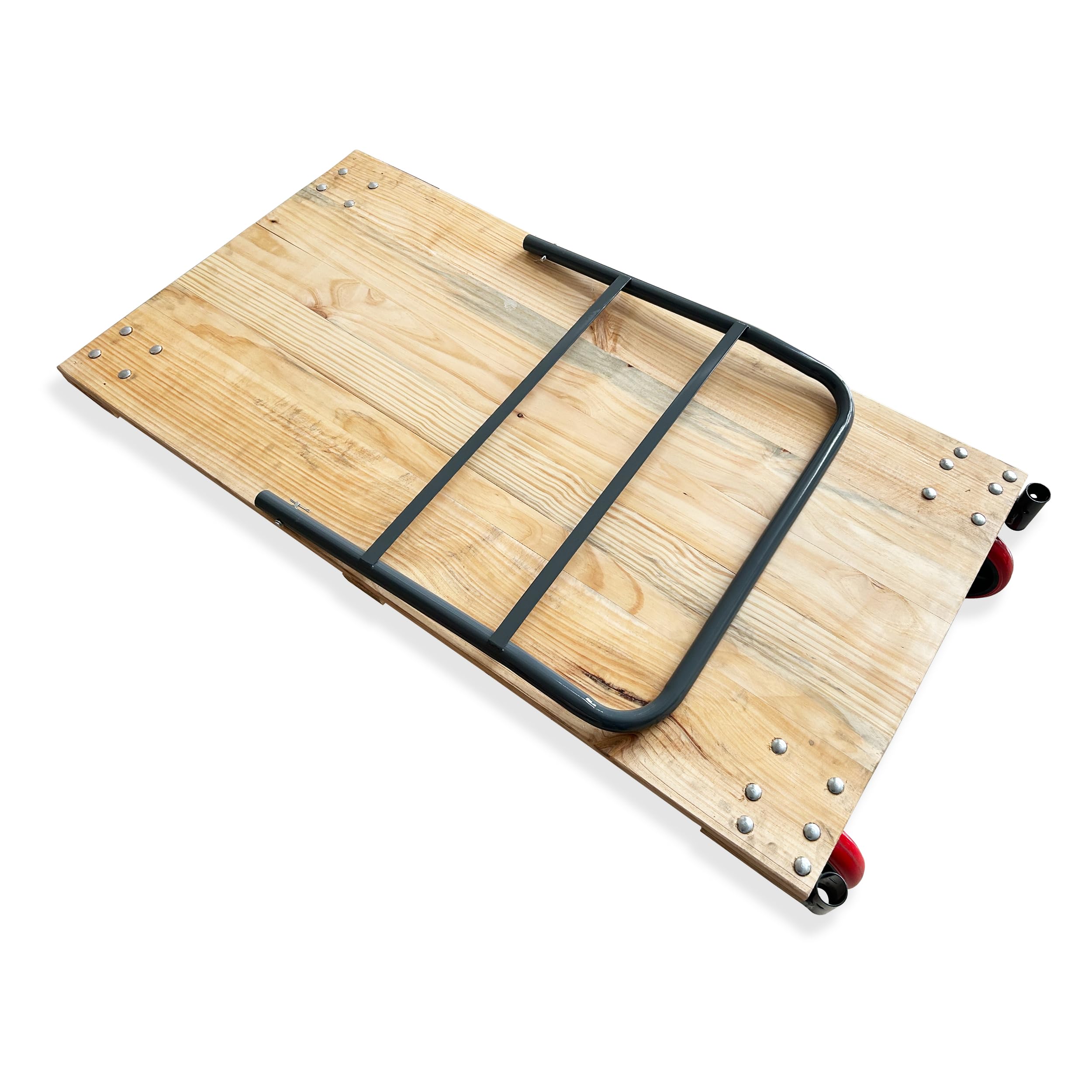 Hardwood Flatbed Platform Cart Industrial Dolly Cart Heavy Duty 60” x 30” Platform Hand Truck Push Cart Super Heavy Duty Flatbed Cart with 3000Lb Capacity 8'' Swivel Wheels Commercial Moving Cart