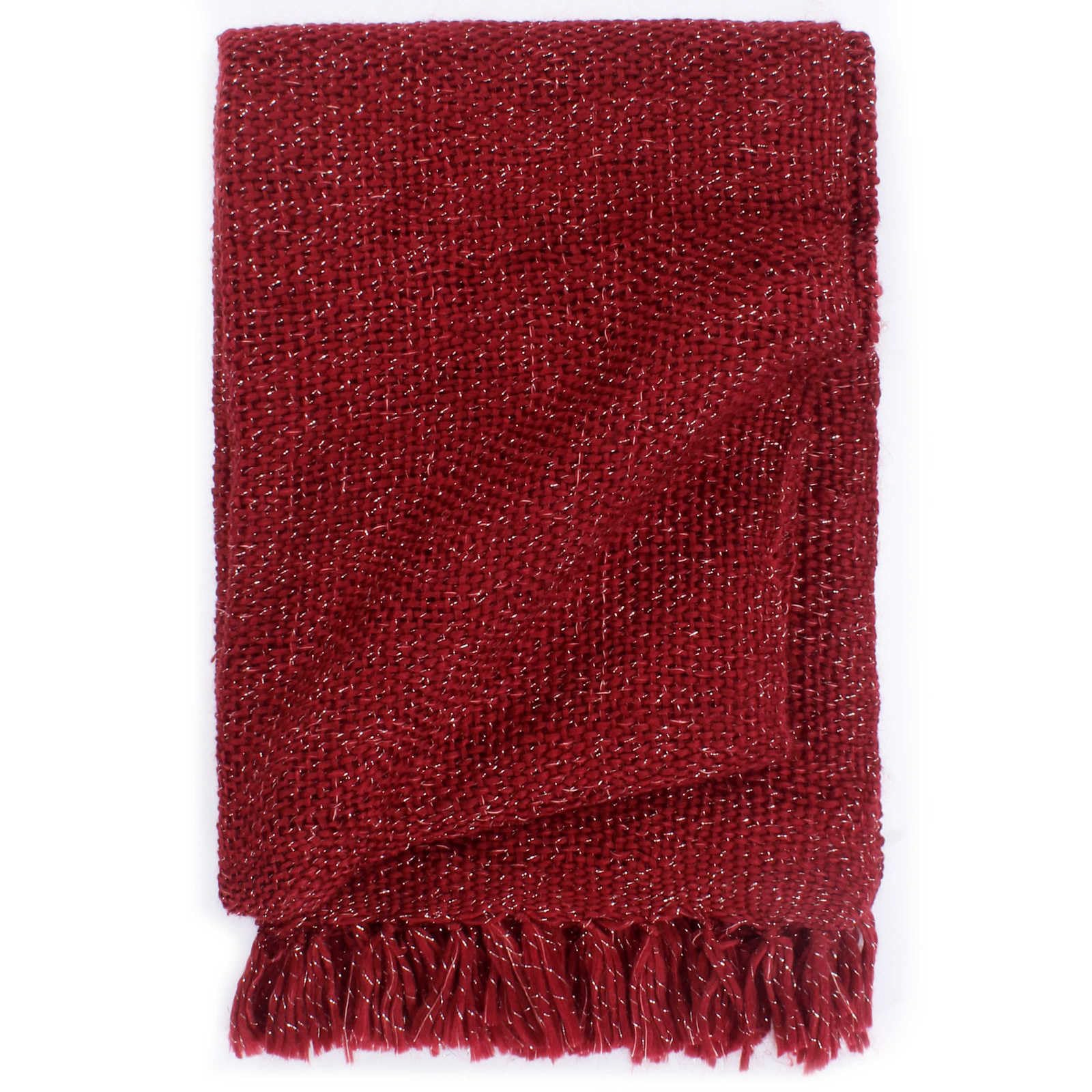 Couverture Bordeaux Thermique Légère Jeté de Lit Chaud en Polyester
