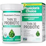 Physician's CHOICE Probiotics for Weight Management & Bloating - 6 Probiotic Strains - Prebiotics - Key ingredient Cayenne - Supports Gut Health - Weight Management for Women & Men - Green Tea - 60 CT