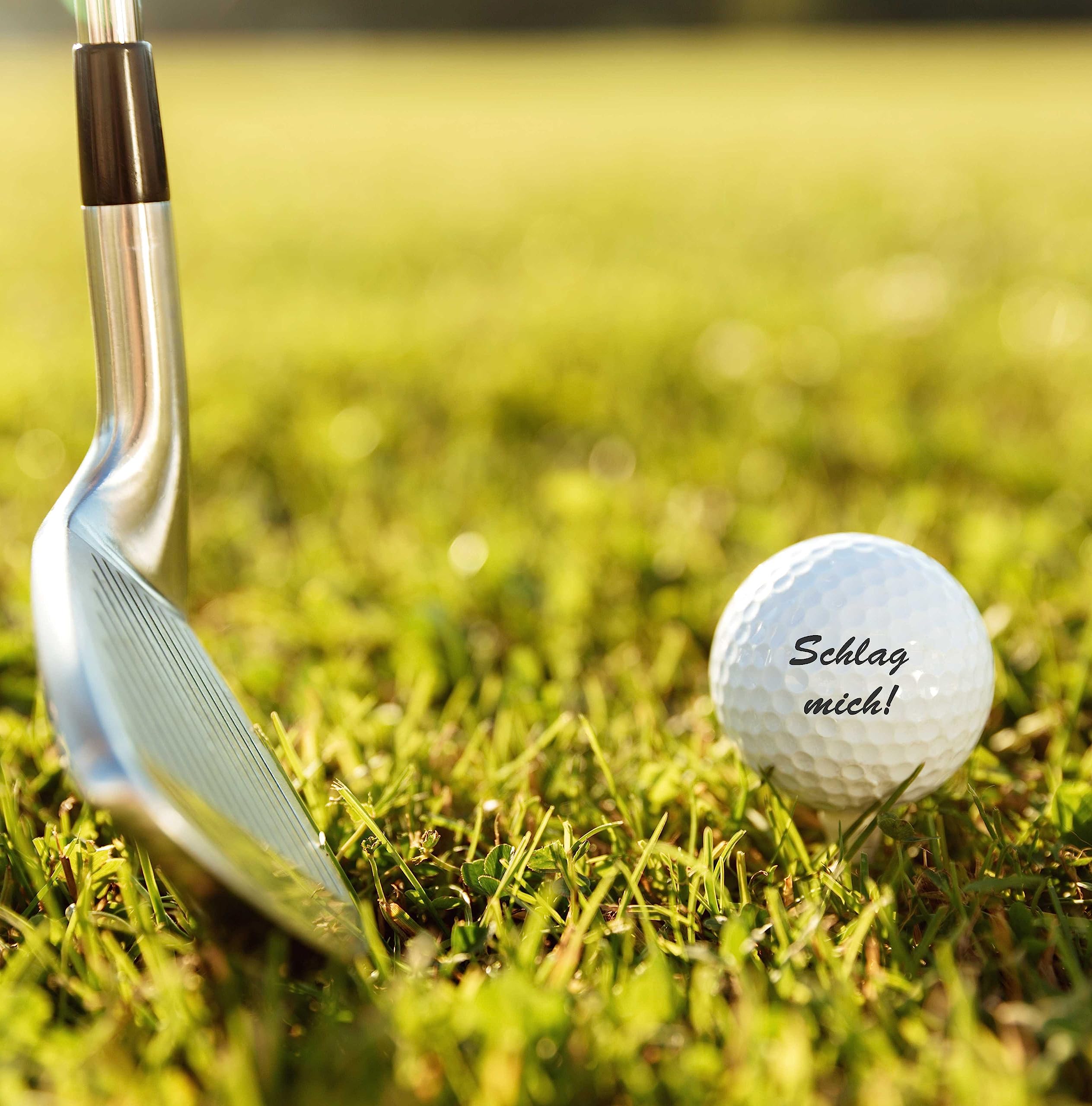 Golfball mit Gravur Wunschtext für Golfspieler Golferin Dein Text personalisiert Golfsport Personalisieren Golfer 3 6 oder 12 Wilson Duo Soft Bälle