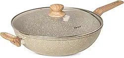 Panela Wok com Tampa 31,5 cm Cinza Claro Oster