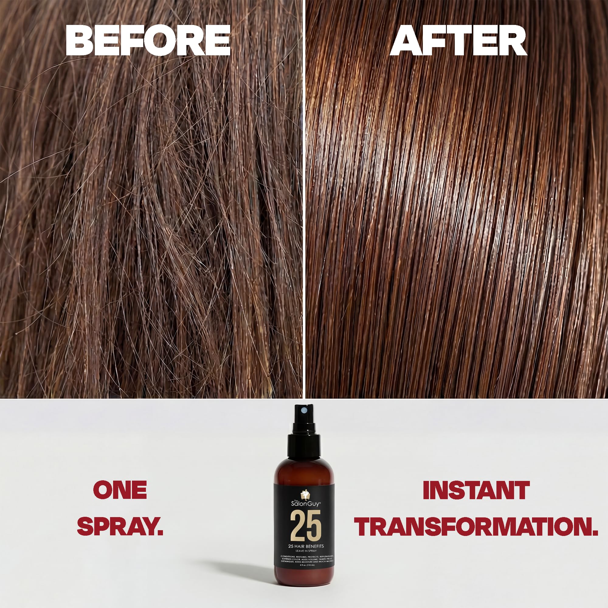 THESALONGUY Acondicionador sin enjuague con 25 aerosoles, tratamiento de reparación capilar con colágeno, queratina y biotina para hombres y mujeres, fortalece, desenreda y protege, fórmula ligera y