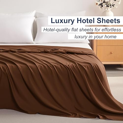 Vista 132 de BEDSUM Sábana encimera de microfibra tamaño individual, de lujo, 1800 hilos, resistente a las arrugas y a la decoloración, color blanco