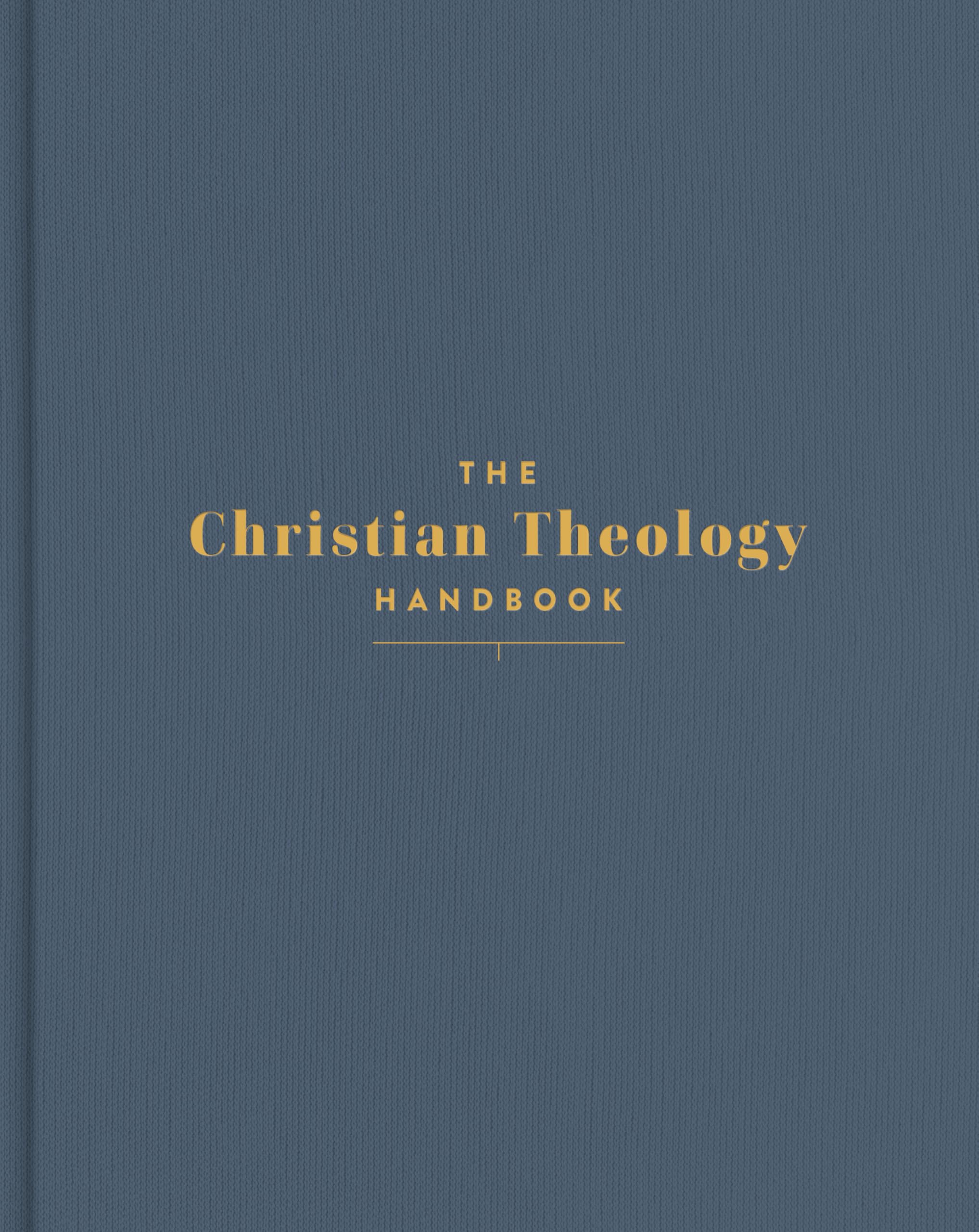 The Christian Theology Handbook, Denim Cloth Over Board, Full-Color Design, Comm