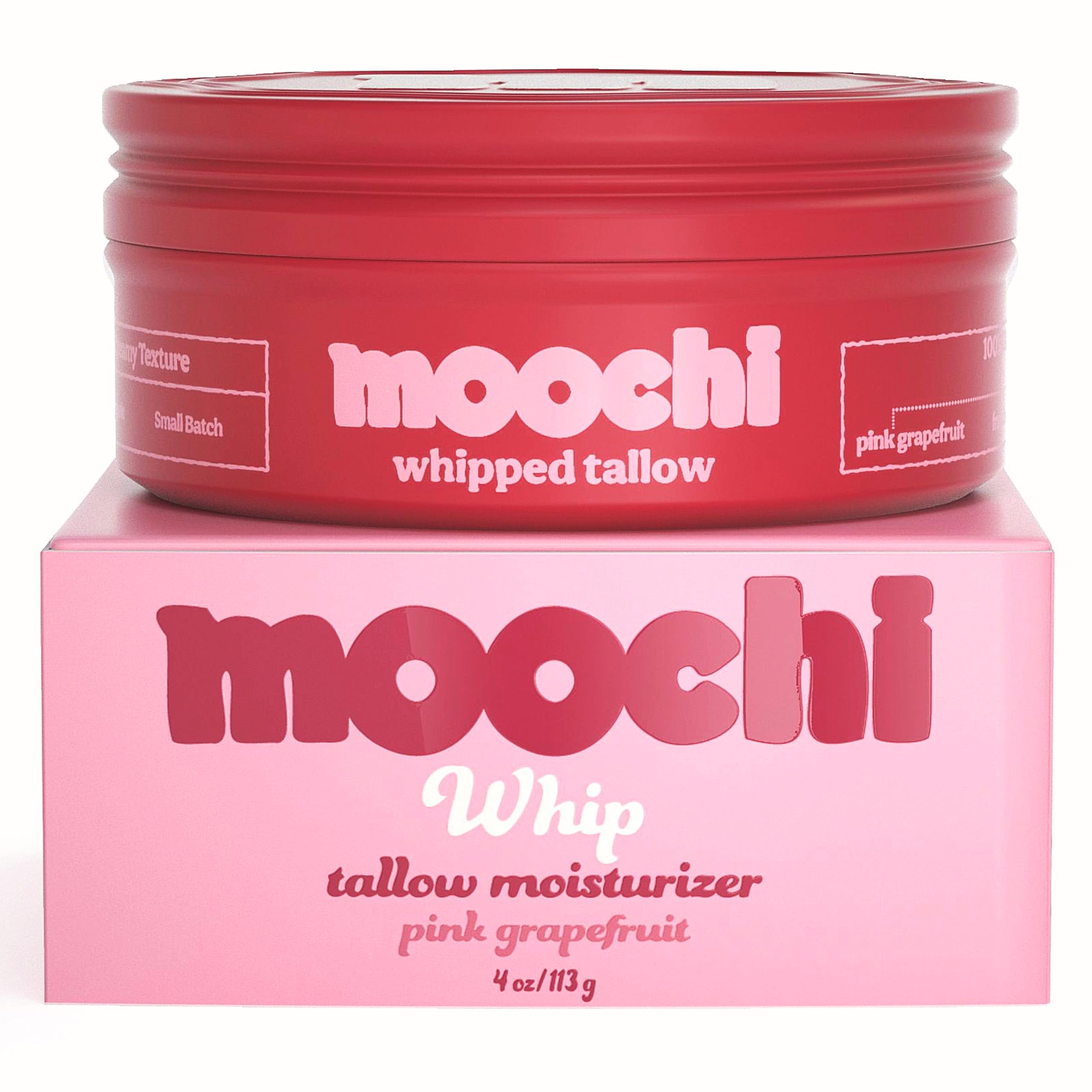 Beef Tallow for Skin – Organic 100% Grass-Fed Whipped Balm with Pink Grapefru...