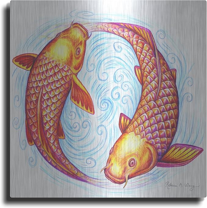 'Pisces' by Rebecca Wang Art, Metal Wall Art, 12