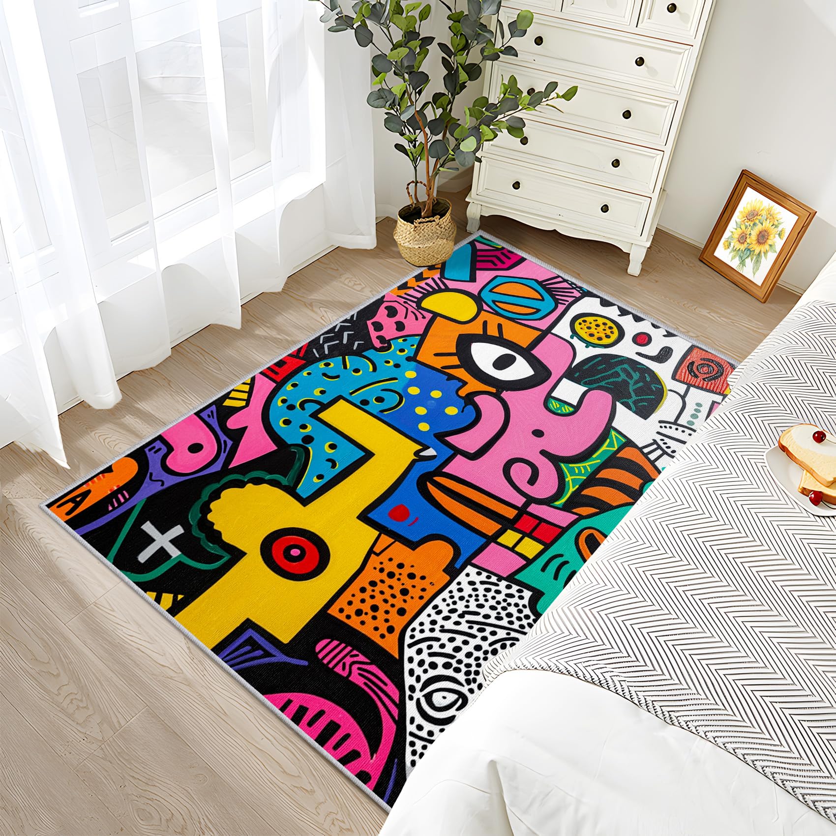 Amazon.com: SherAvant Abstract Rug 5x7-5x6 Rug - Abstract Rug