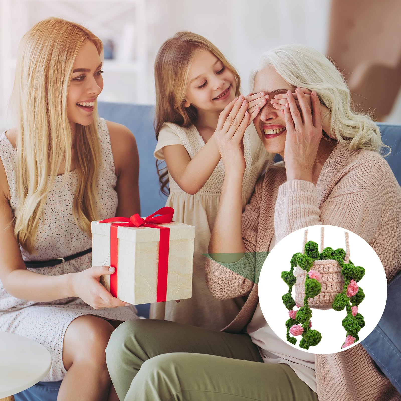 Zawieszka samochodowa do lustra, dekoracja wnętrza samochodu śliczna wisząca roślina lusterko samochodowe zawieszka do samochodu dekoracja samochodu lusterko wsteczne do drzwi lusterka samochodowego