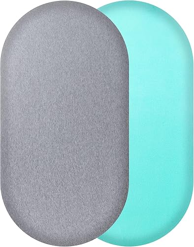 Mecc ecoh Paquete de 2 sábanas de moisés 100% algodón orgánico, certificado GOTS, funda de moisés 100% transpirable, ajuste cómodo, se adapta a la