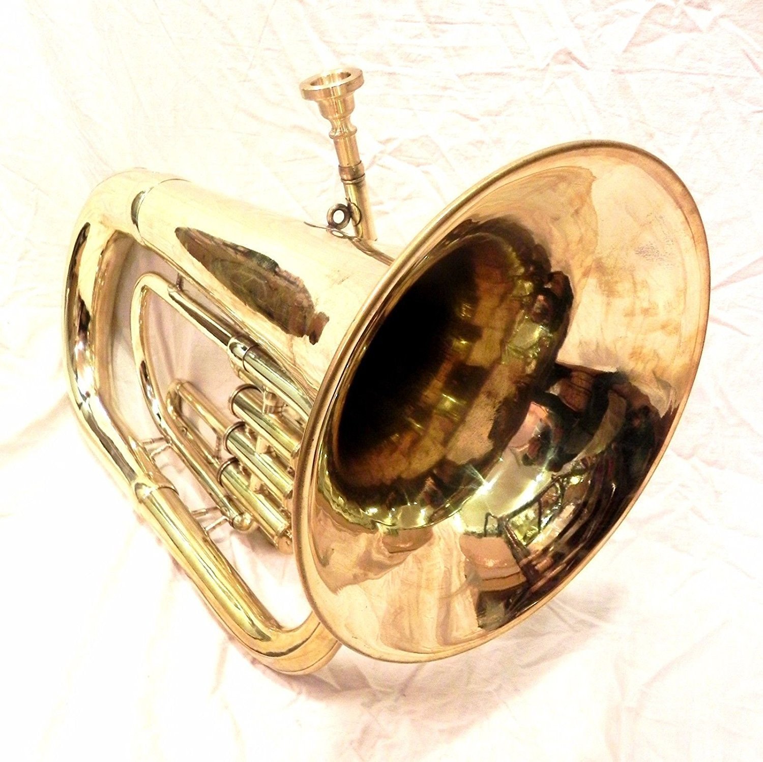 Euphonium Messing polnischen 3 Ventil Euphonium Tuba & Mund Stück mit Tragetasche by sonorous