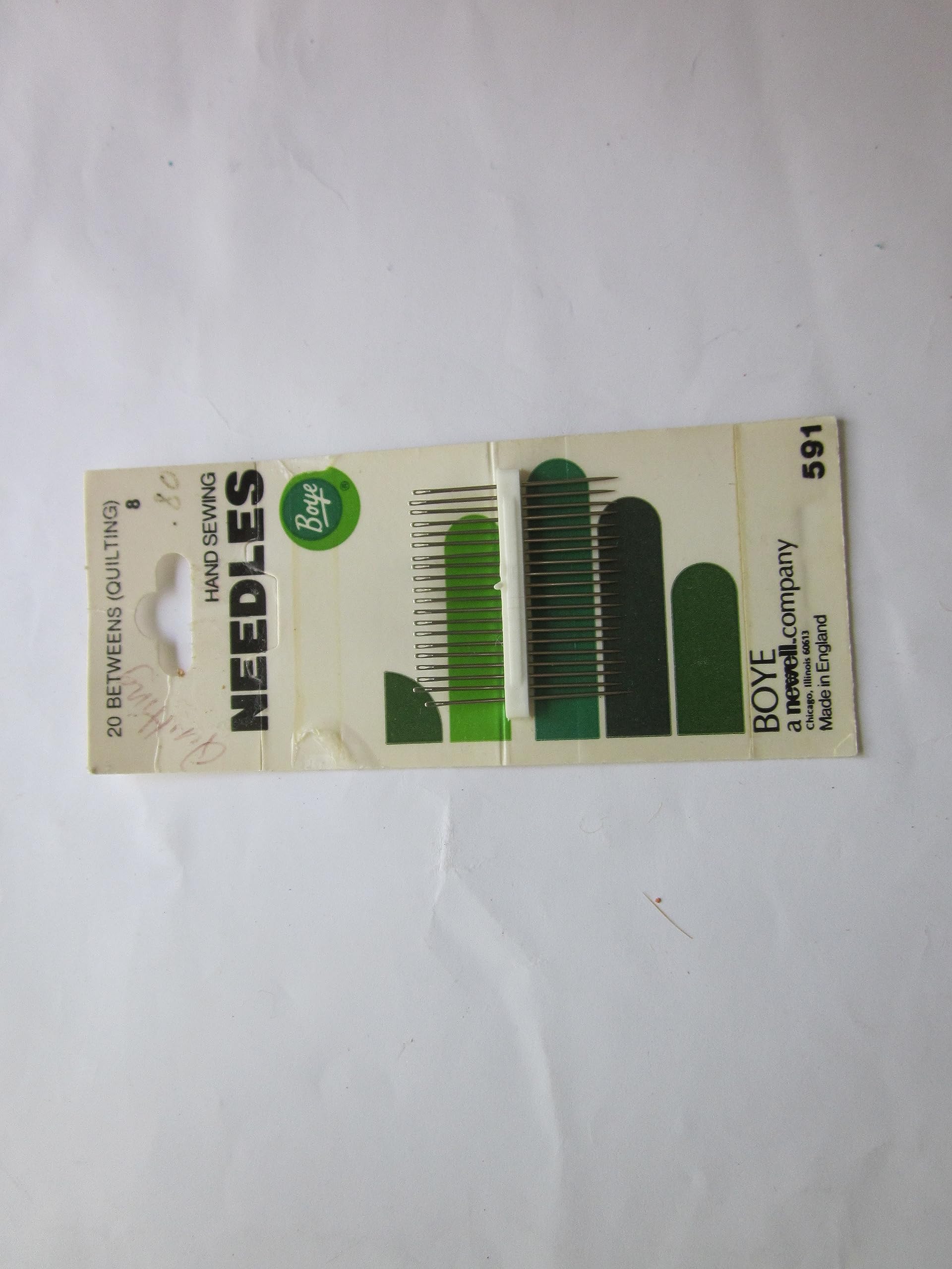 Boye Hand Sewing Needles, Set of 20 BETWEENS (Quilting), Silver