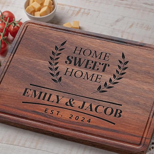 Miniatura 9 de Personalized Cutting Board Gift for Christmas, Home Owner Couple Gift Ideas, Customized Home Sweet Home Bamboo Cutting Board Gift for First Home