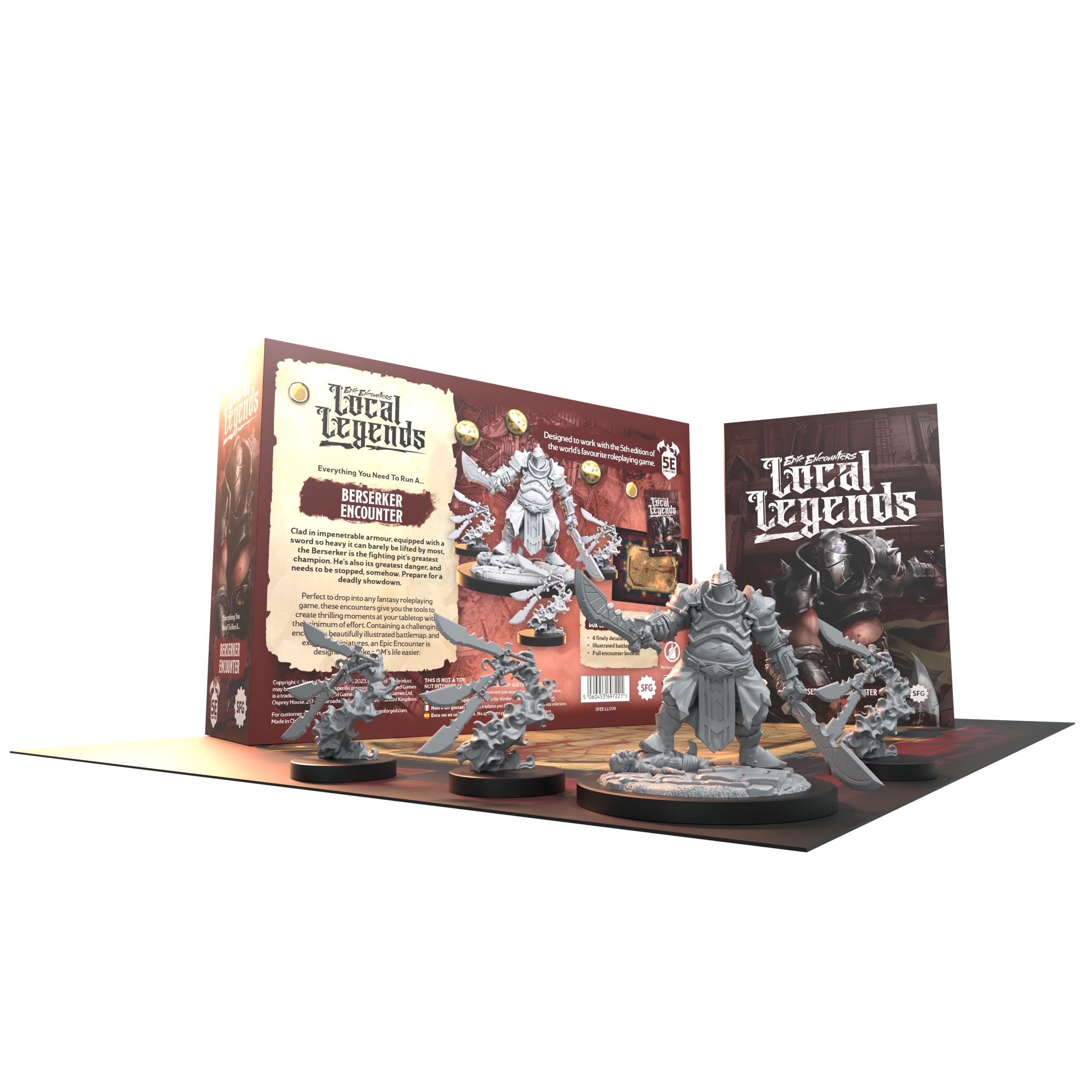 Epic Encounters - Local Legends (Berserker), Dark Grey, With Silver and Red Details - Image 4