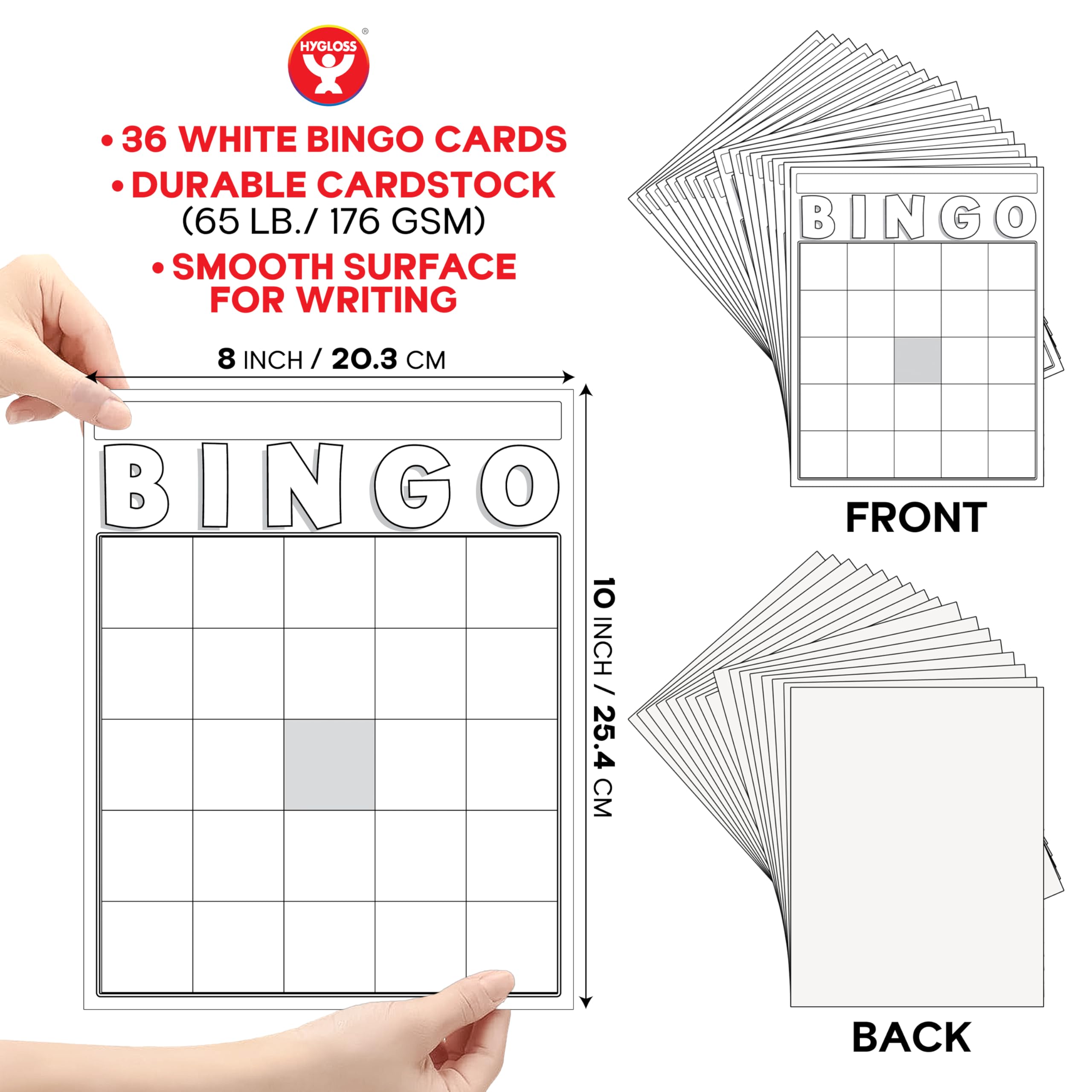 Blank Bingo Cards White