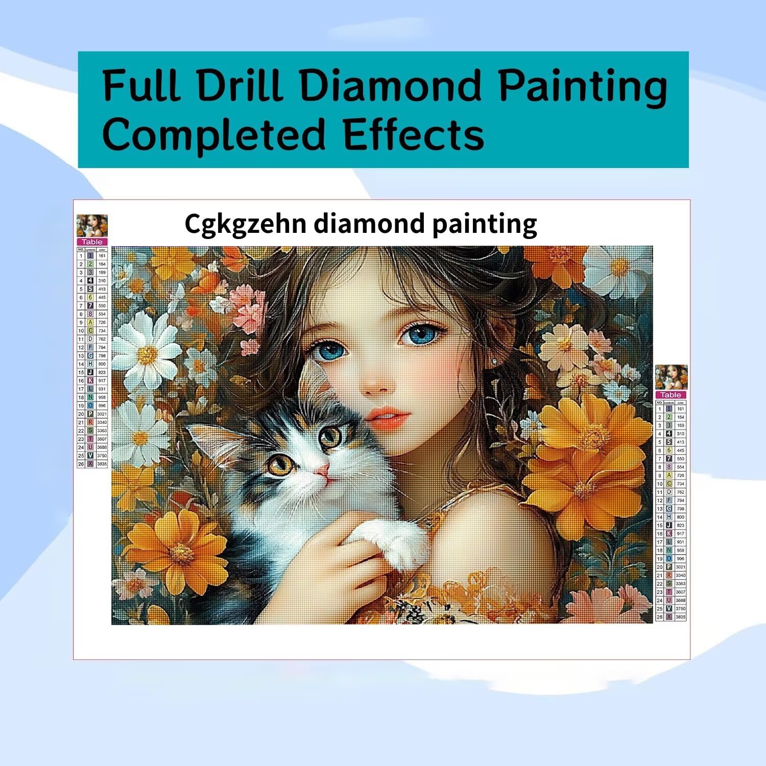 Mädchen Diamond Painting Erwachsene für Bastelset Kinder ab 6 Jahre, 5D Amazon Diamond Painting Viereckige Steine Katze, DIY Full Diamant Set für Wanddeko Hauswand Festival Geschenke 90x70cm C3-216