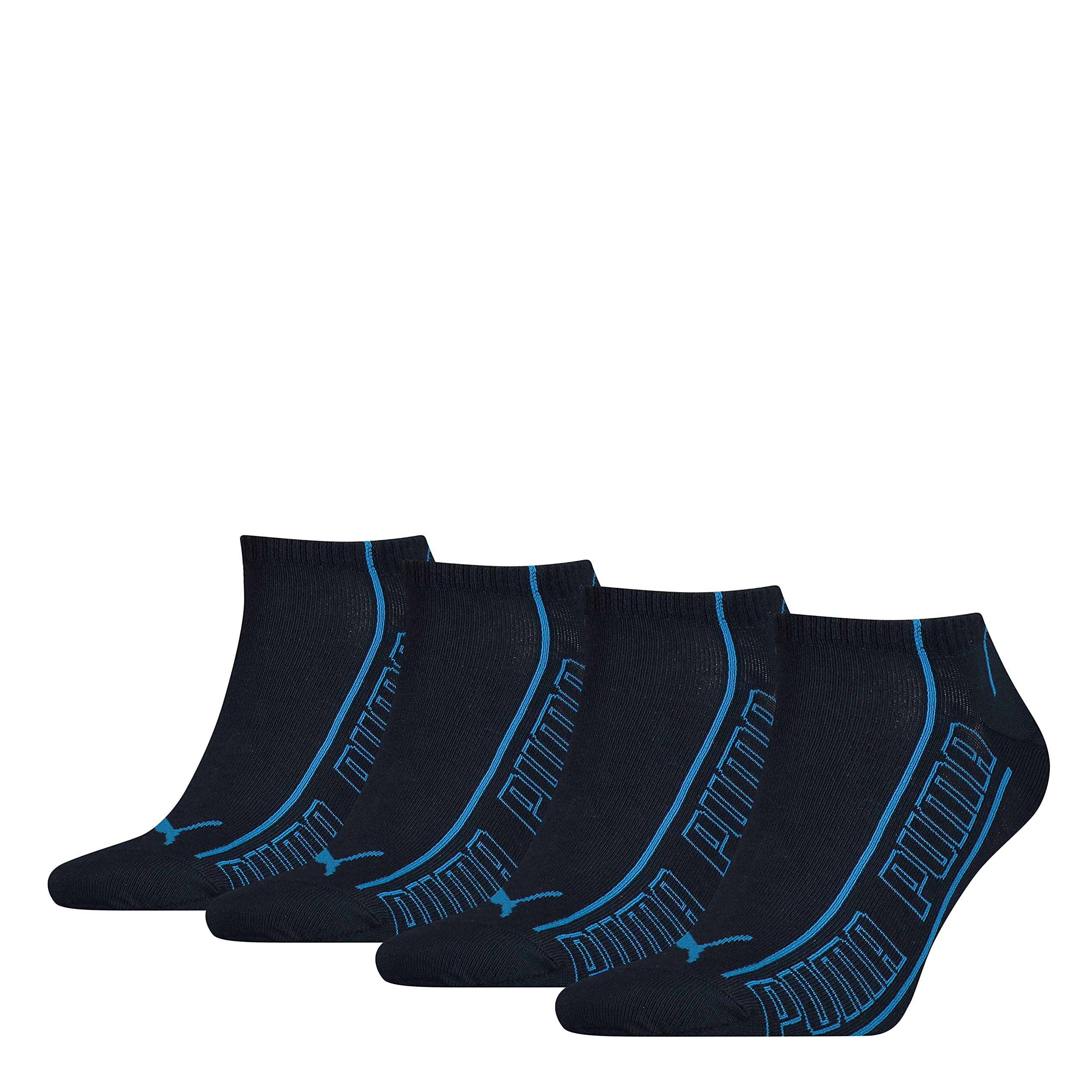 PUMA 4 Pairs Sneaker Socks Navy 2.5-5 (35-38)