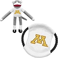 Vista 14 de Littlearth NCAA Sock Monkey and Flying Disc Pet Toy Combo Set, Team Color, One