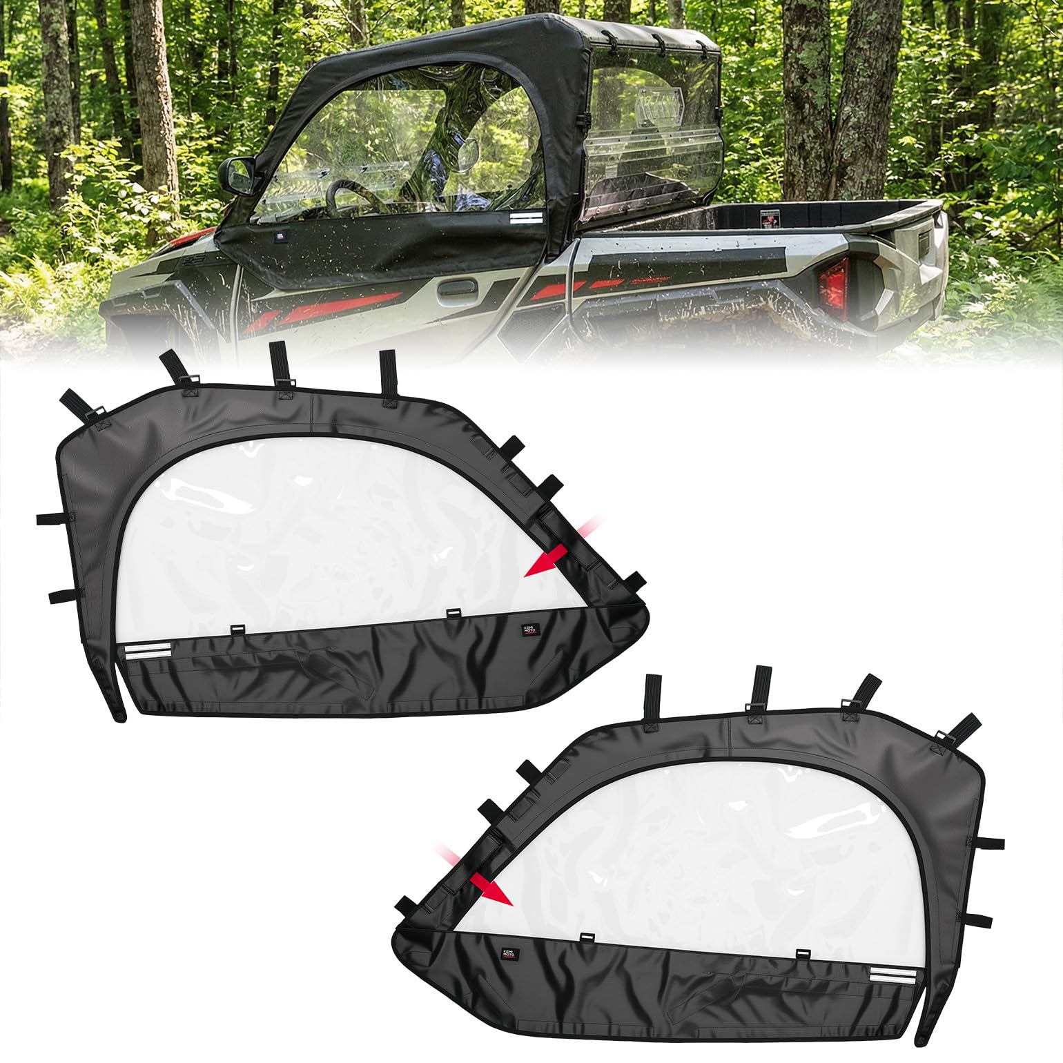 Amazon.com: KEMIMOTO UTV Soft Upper Doors Compatible with Polaris