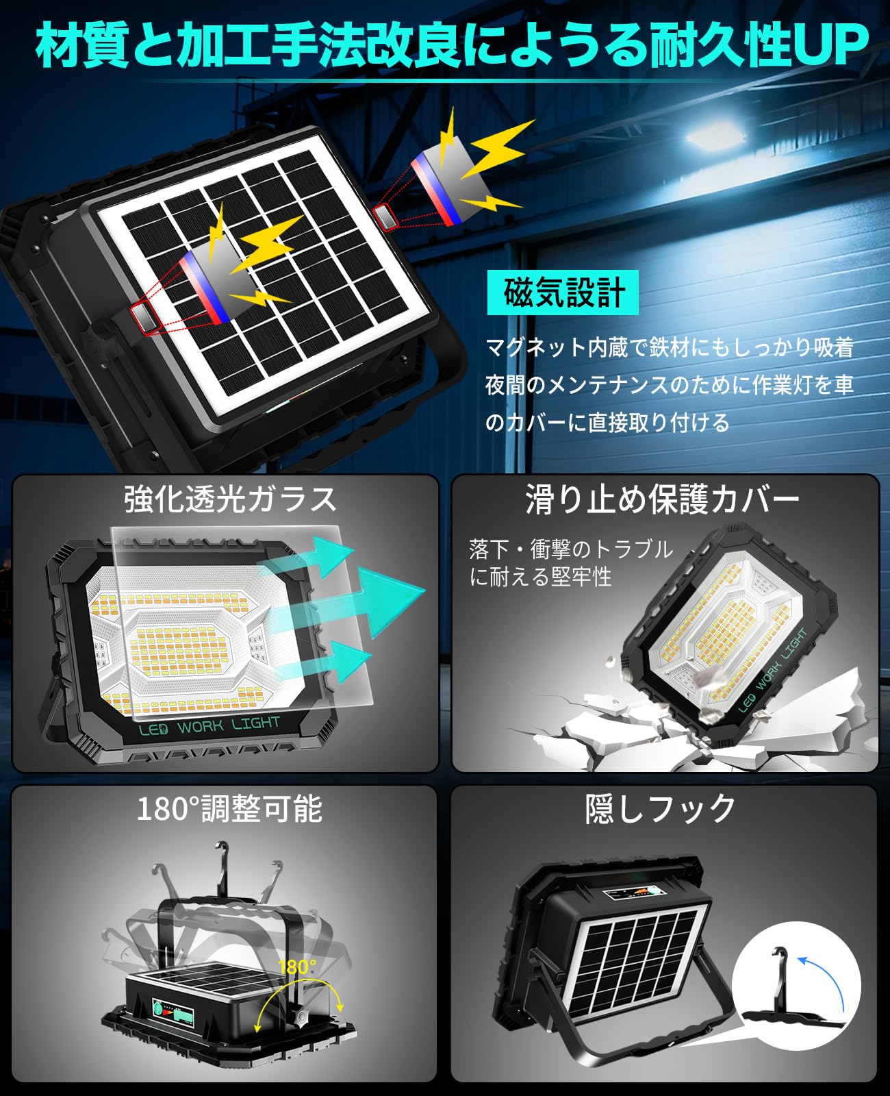 Amazon.co.jp: SUKITEN 投光器 充電式 LED 200W 16000mAh 16000lm