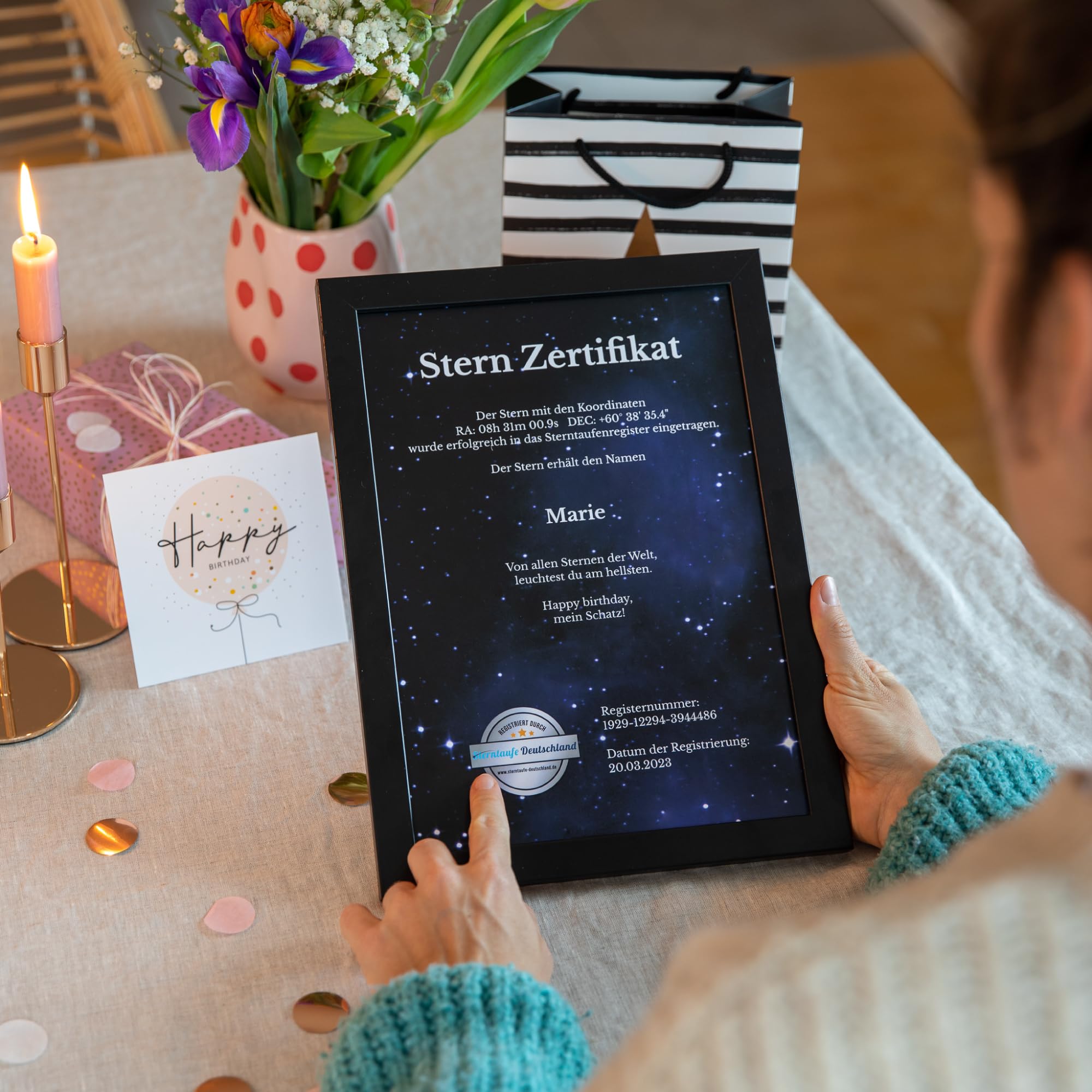 Stern taufen: Ein Geschenk, das ein Leben lang hält - Einzigartige Geschenkidee - Inkl. Geschenkmappe, Zertifikat & Sternkarte