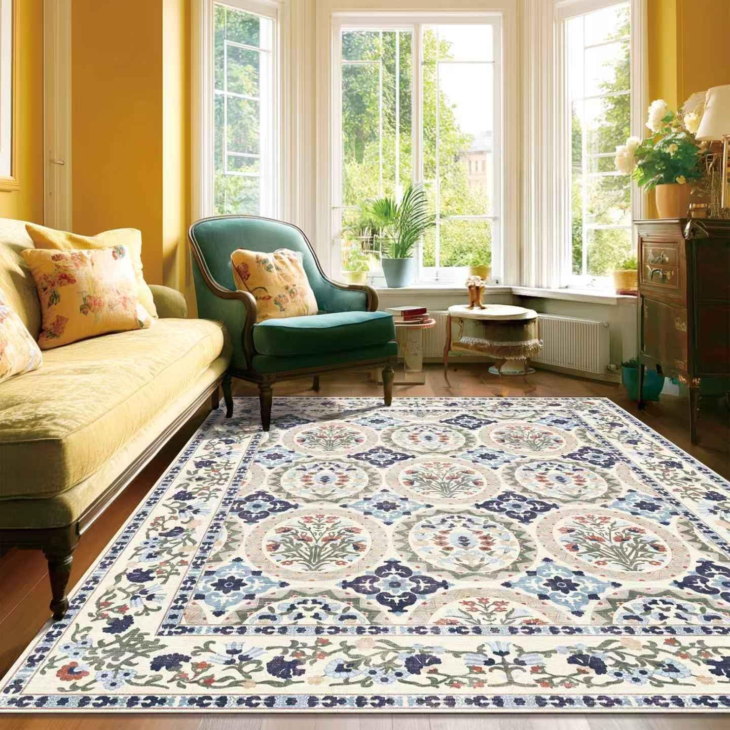 8x10 Rugs for Living Room Washable Beige Area Rug Rugs for Bedroom