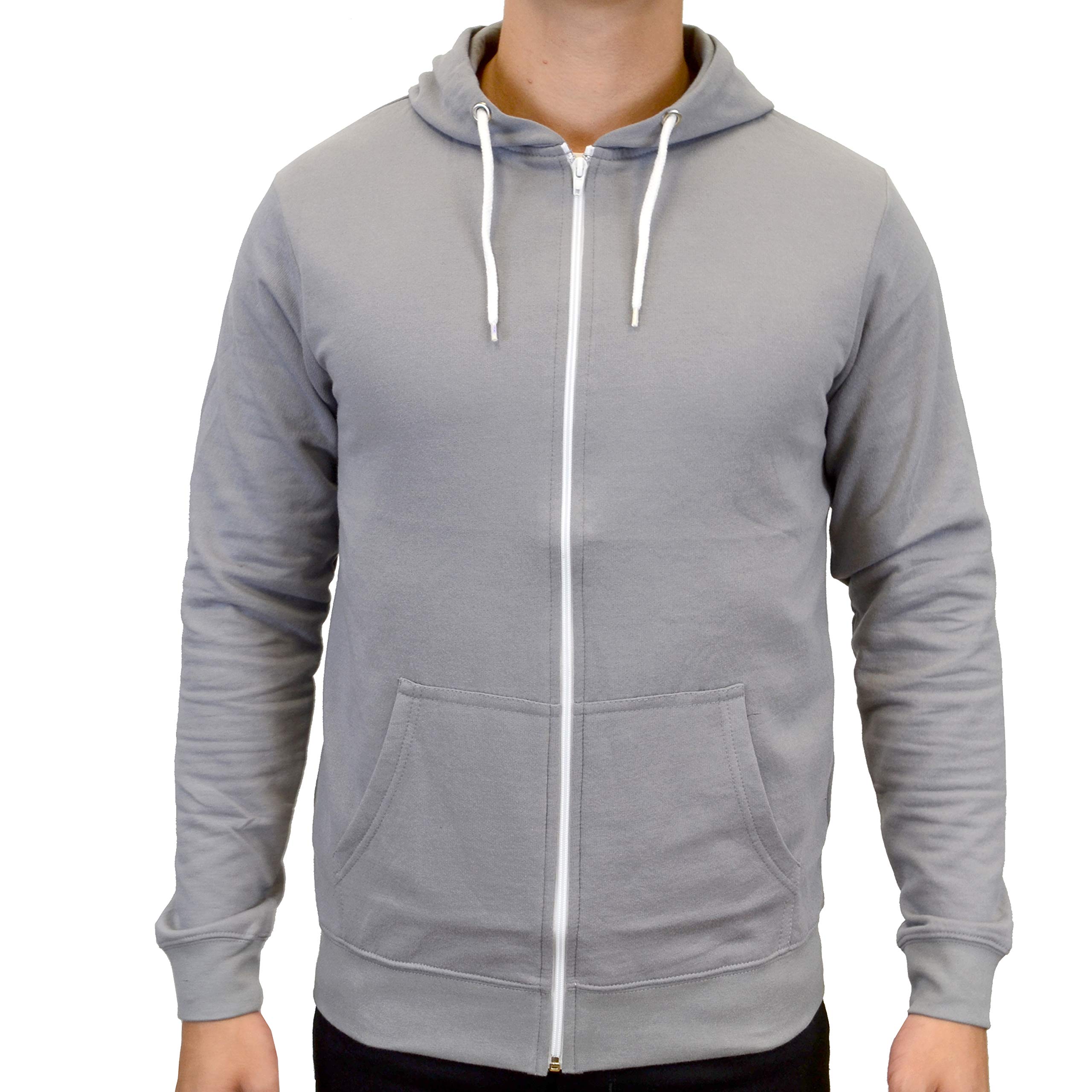 526JeanswearMen's Plain Full Zip Hoodie