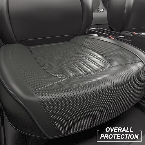 Miniatura 8 de 2 fundas ZC para asiento de automóvil, fundas de cojín para asiento delantero y inferior, piel de napa impermeable, antideslizantes y envolventes