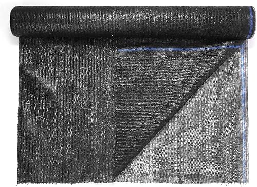 40% 6' x 100 FT Eyelets Shade Cloth Roll Sunblock Shade UV Resistant Net for Garden Greenhouse Flower Plant Patio Kennel, Black - PS6140BLK Negro