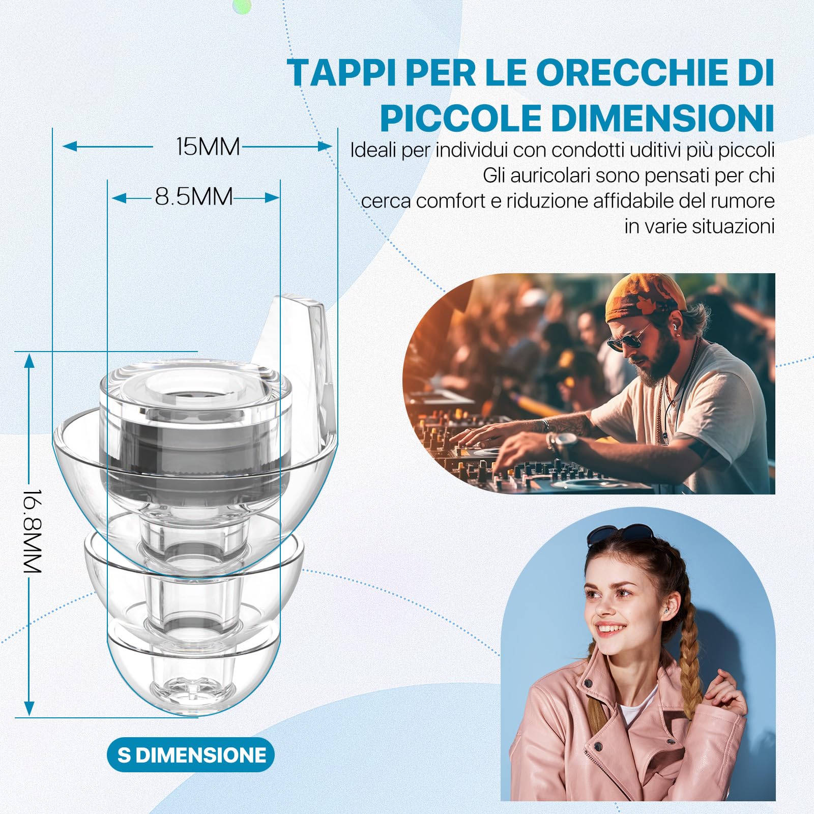 Tappi Per Orecchie Per Musica Eargrace - Riduzione Rumore 23dB Per Concerti, Moto E Festival - Foto 9