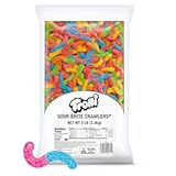 Trolli Sour Brite Crawlers Candy&comma; Gummy Worms Sour Candy&comma; 5 Pound Bulk Bag