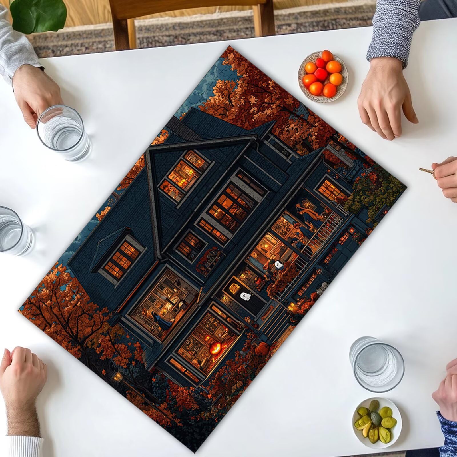 4000 puzzli dla dorosłych, 4000 sztuk, drewniane puzzle z kolorowym pudełkiem, rodzinne gry edukacyjne, prezenty dla kobiet, wystrój domu, motyw: (jesień), -3754