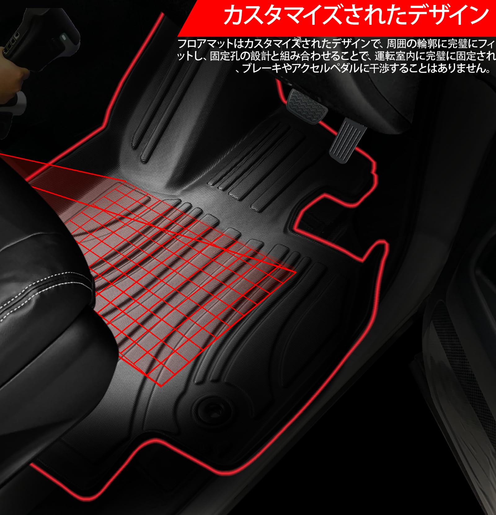 Amazon | KARLUX ホンダ 新型 ヴェゼル 専用の2列目フロアマット。3D
