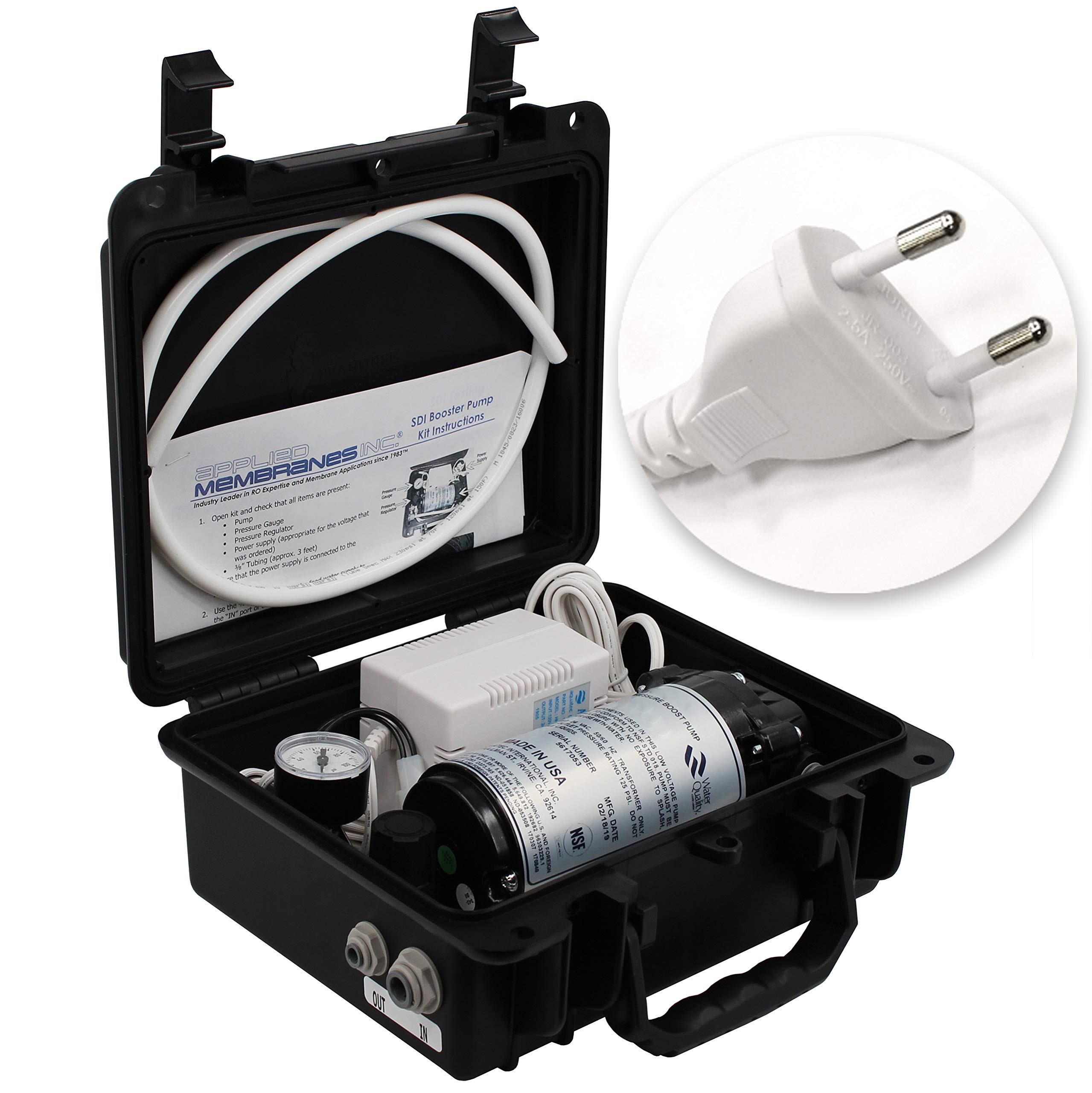APPLIED MEMBRANES INC | Booster Pump Add-On Accessory for SDI Test Kit | for Testing Silt Density Index with Feed Water Less Than 30 PSI | 230v, 50Hz
