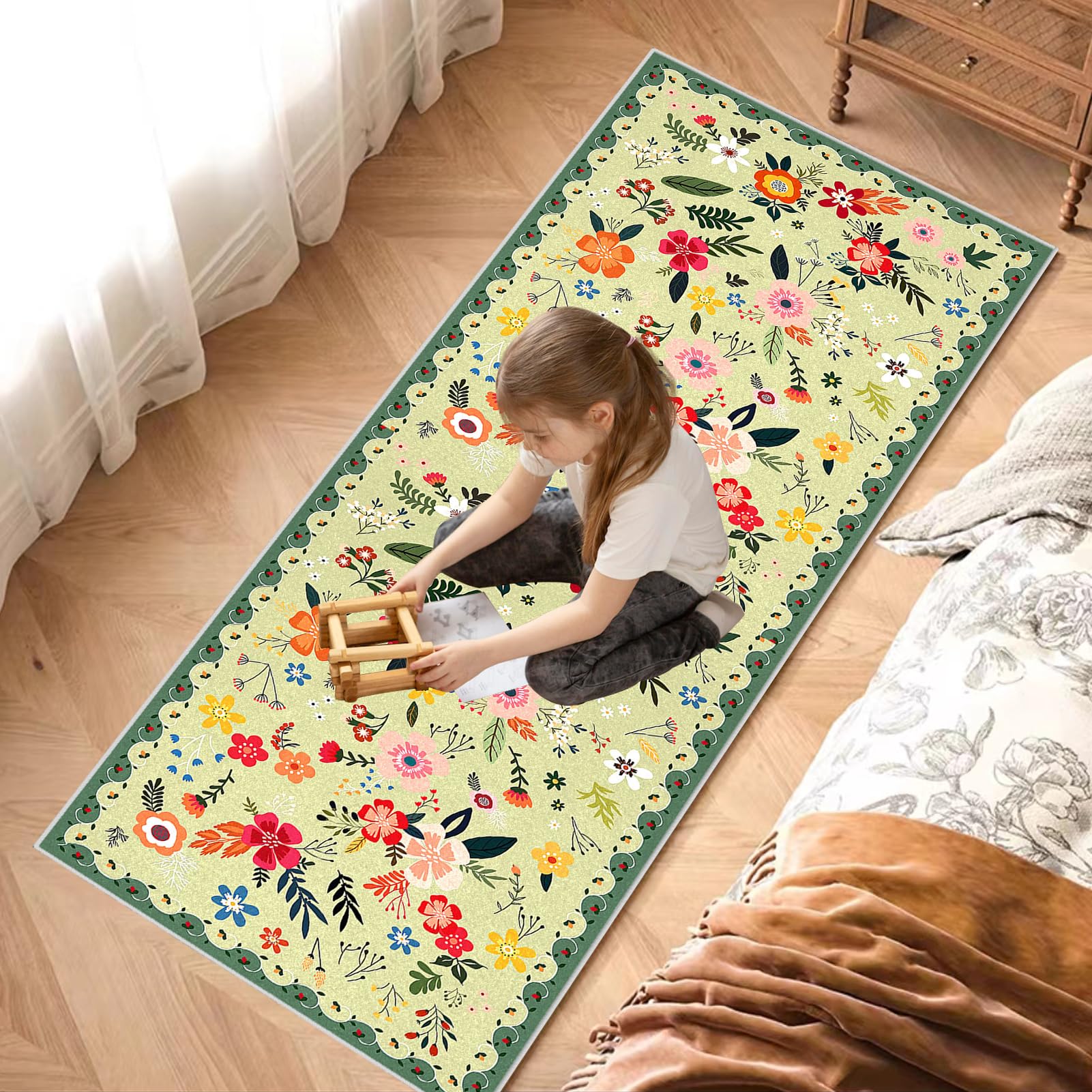 Długi dywan do przedpokoju Dywan Kuchnia Zmywalny Antypoślizgowy Dywan Korytarz 90 x 400 cm Dywan Jadalnia Przedpokój Mata Wejście Na zewnątrz Wewnątrz Wycieraczka Chłonne Dywaniki