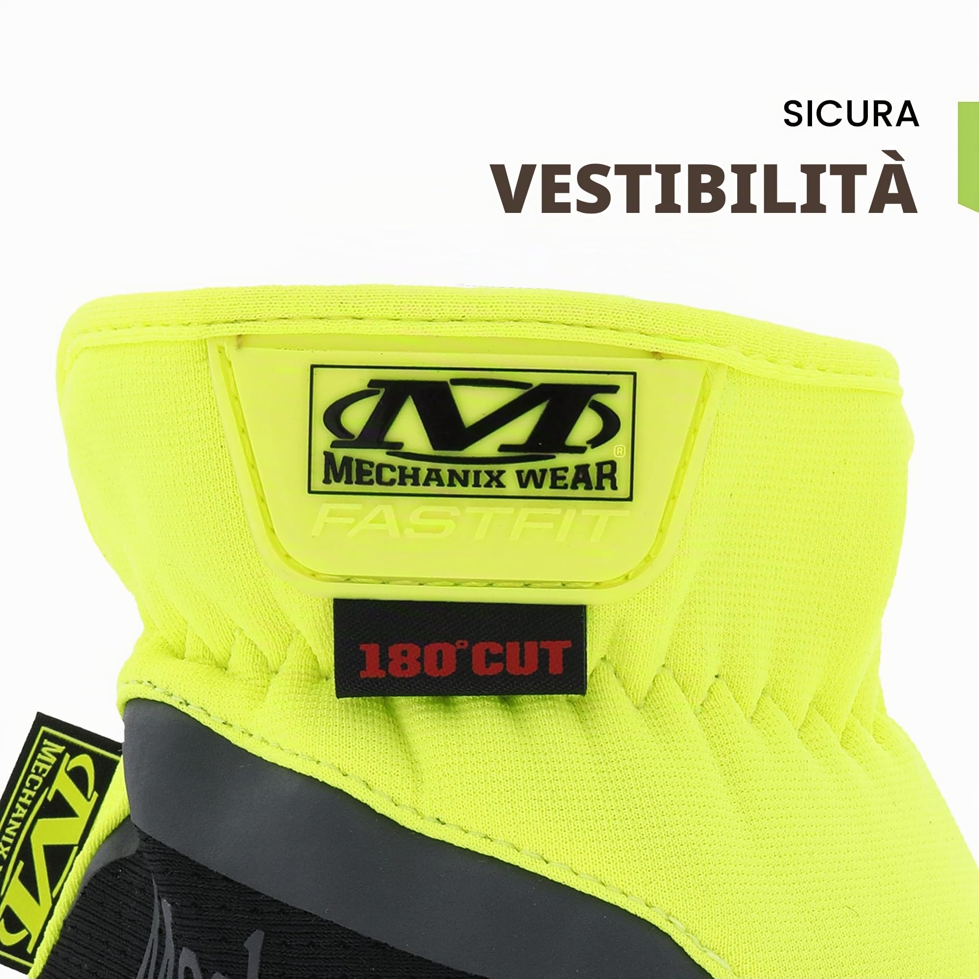 Mechanix Wear Guanti FastFit® E5 (L, nero/giallo fluorescente)