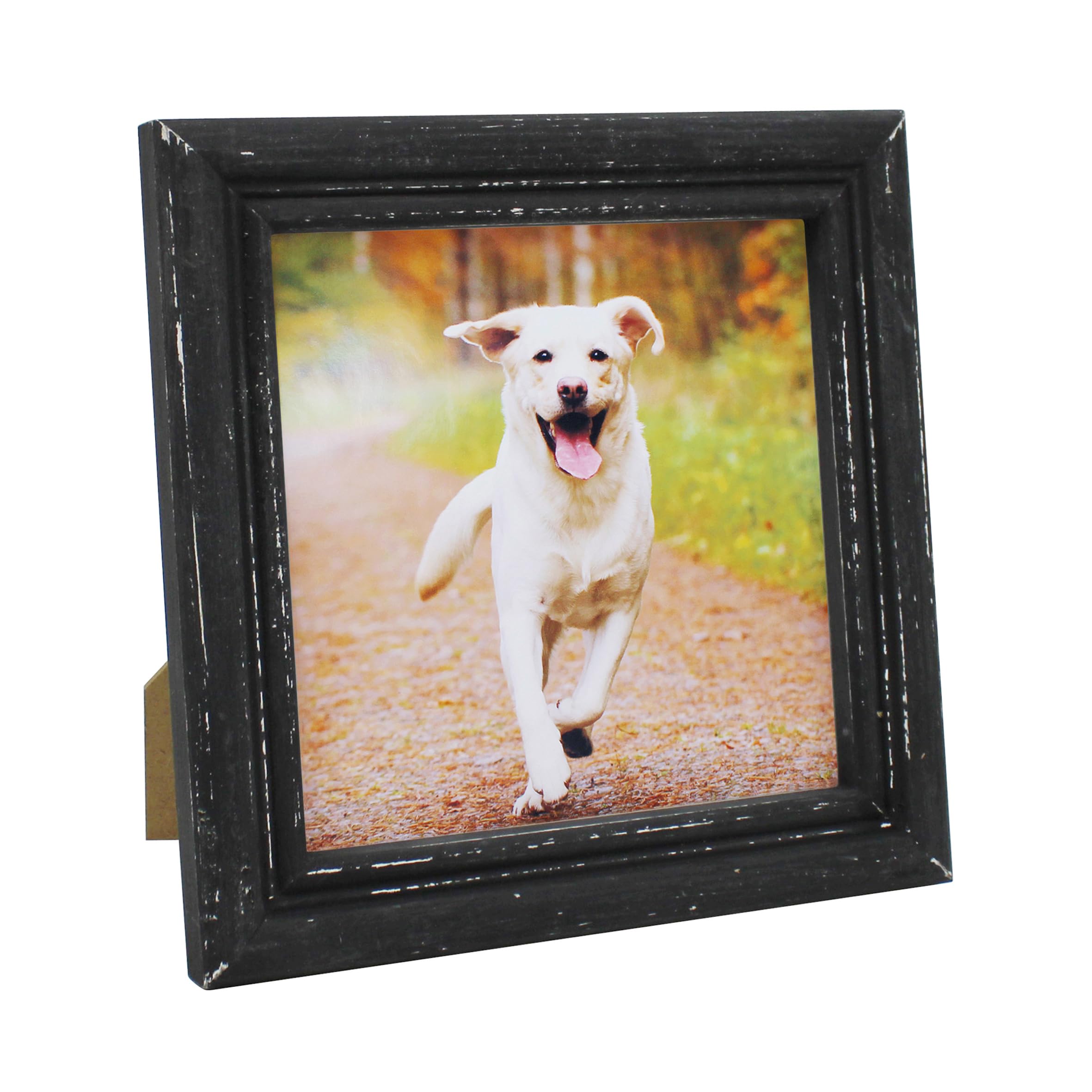 Cadre photo rustique noir de 15,2 cm en bois massif le cadeau souvenir idéal