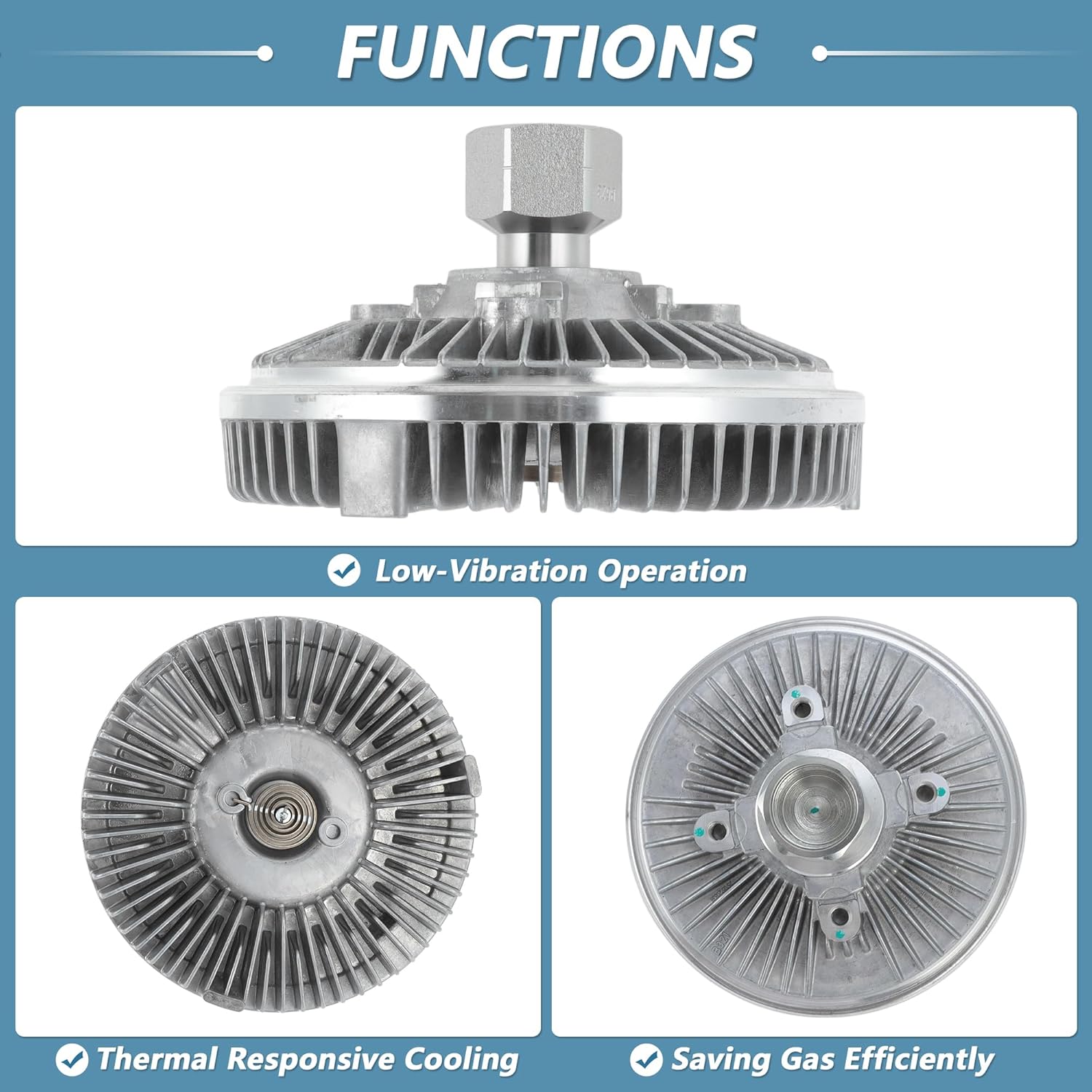 Engine Cooling Fan Clutch for Dodge for Ram 1500 5.7L 2011-2020 Electronic Radiator Fan Clutch for Ram 2500 3500 2011-2018 No.55056840AB