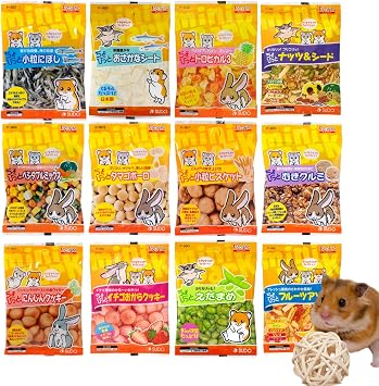 Sudoo Chobitto Series Set of 12 Hamsters, Rabbits, Snacks, Original Pet Toy with 1 Piece