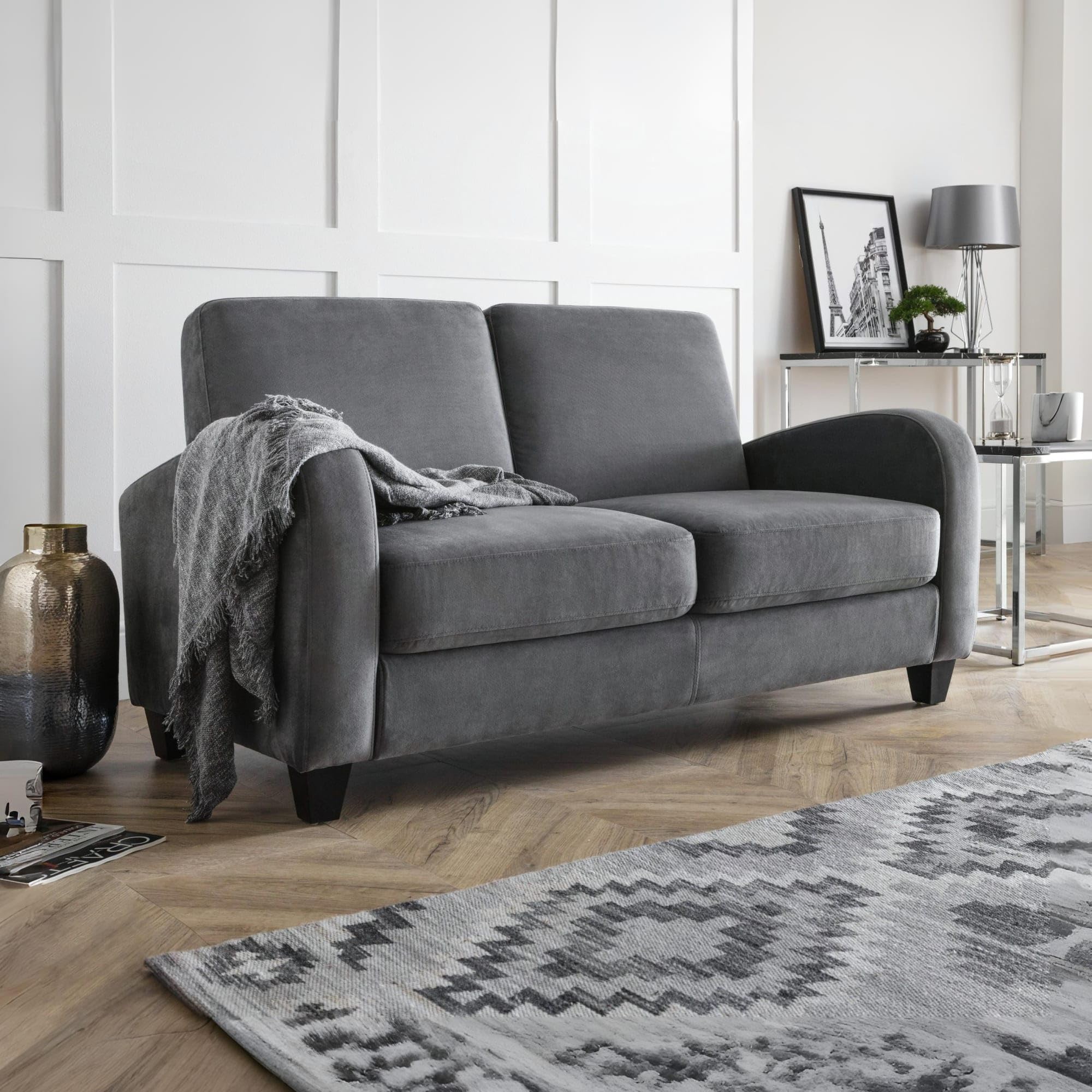 Julian Bowen Vivo 2 Seater Sofa - Chenille - Grey