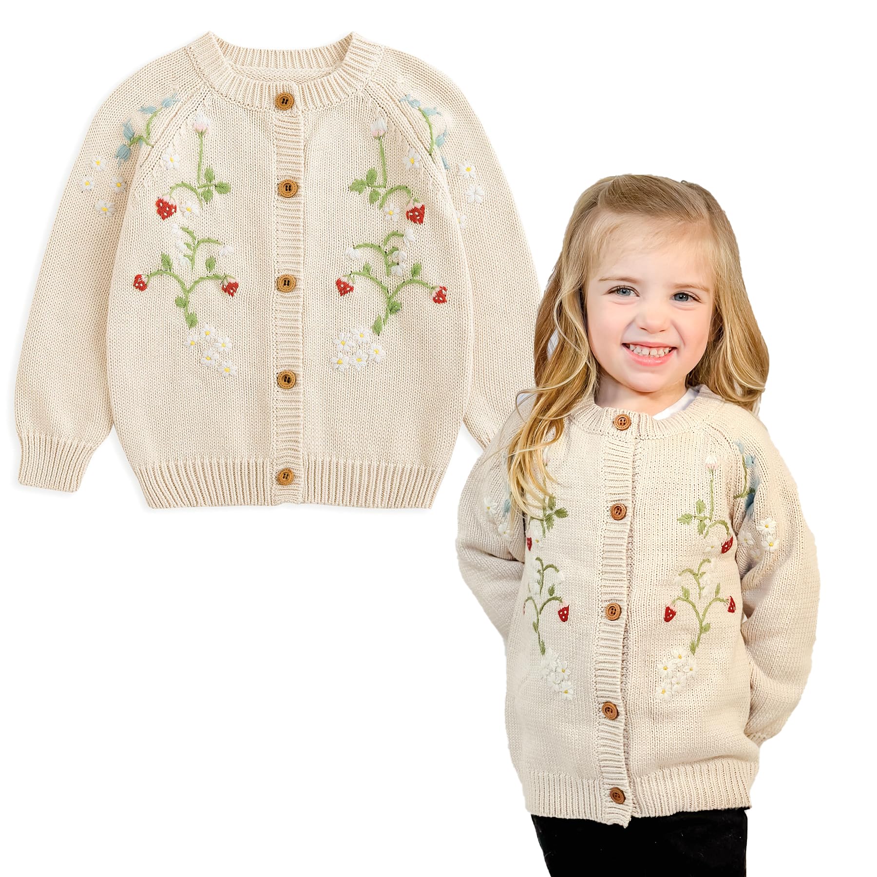 Simplee kids Toddler Girls Knit Cardigan Sweater