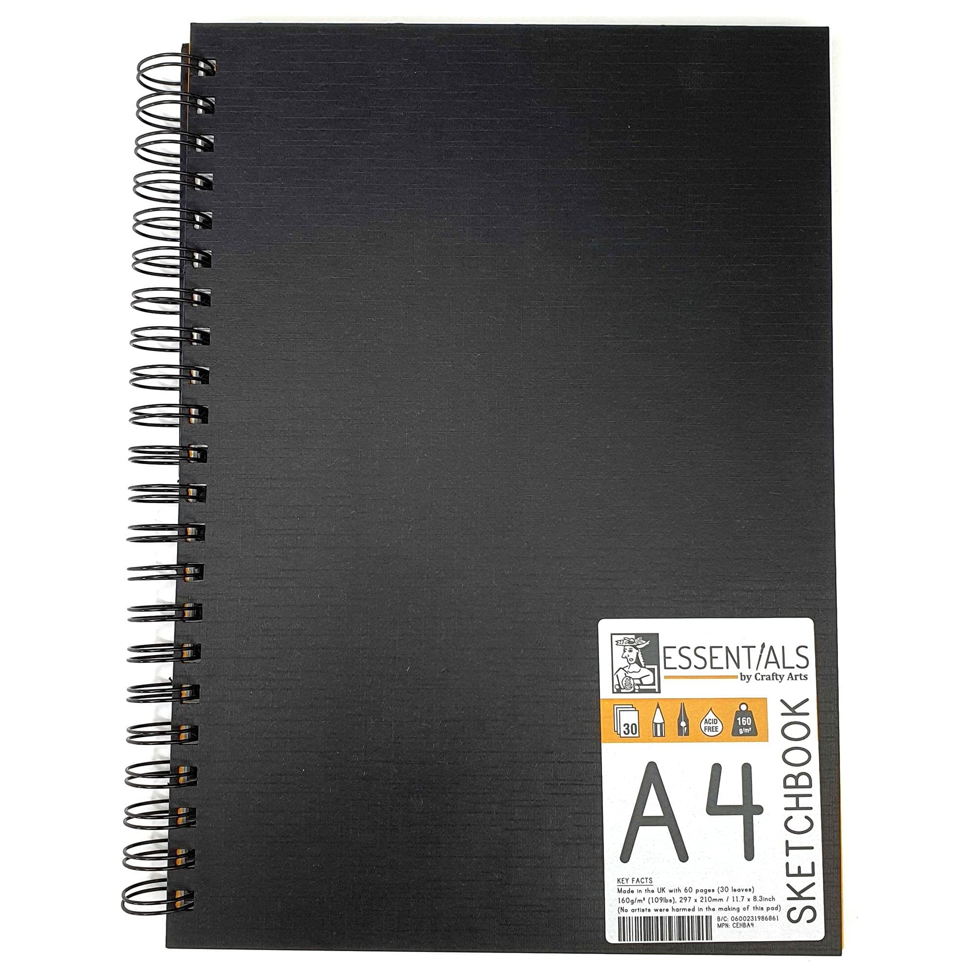Crafty Arts Essential Hardback Spiral Sketch Book A4