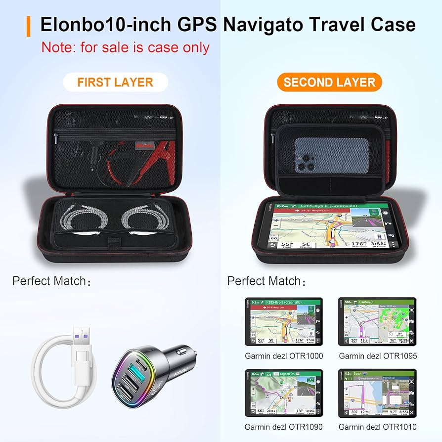 Amazon.com: Elonbo Hard GPS Travel Case for 10-inch Garmin dezl Amazon.com: Elonbo Hard GPS Travel Case for 10-inch Garmin dezl