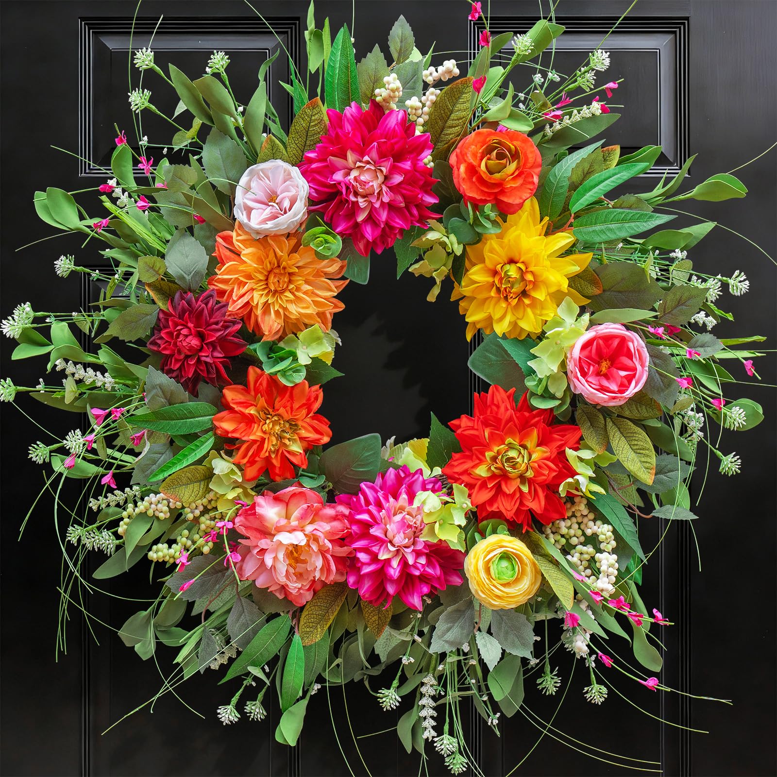 Amazon.com: Spring Wreaths for Front Door Outside,24 Inch Summer