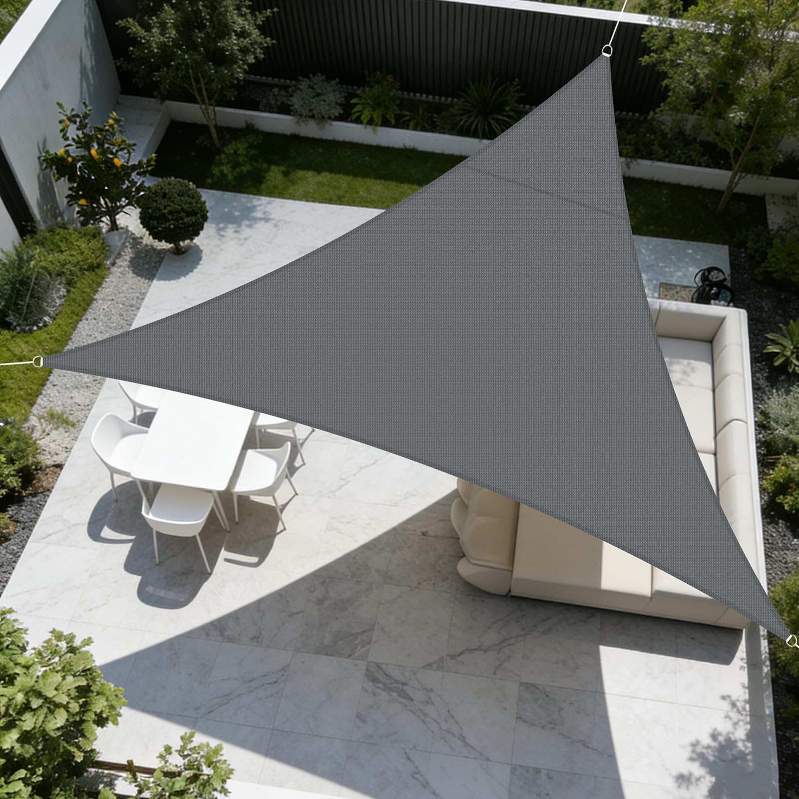 LOVE STORY Toldo Vela Rectangular 2.5x4m, Vela de Sombra Impermeable Oxford, Protección Rayos UV Toldos para Exterior Patio Jardín Terrazas, Arena — view 7