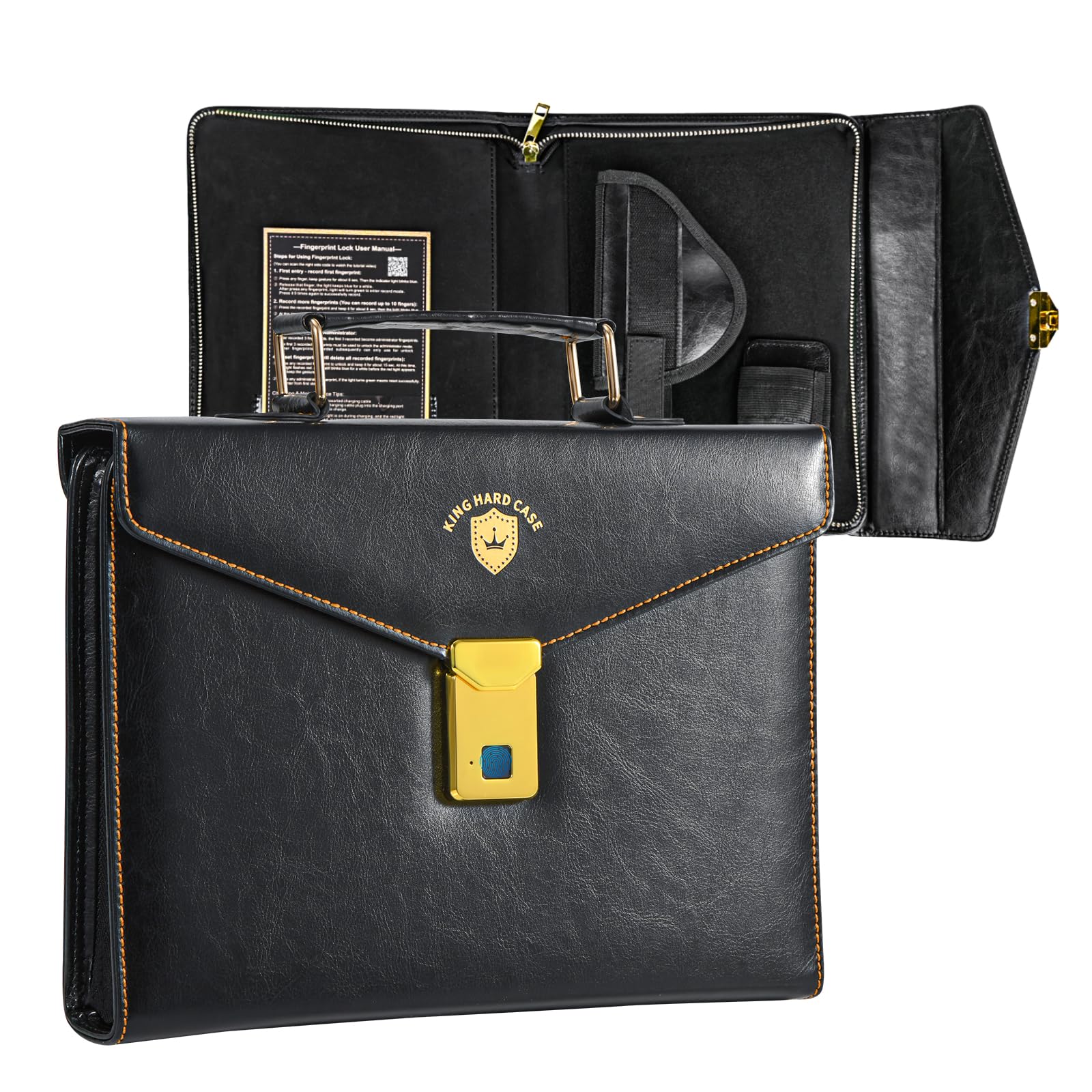 Kinghardcase 9mm Handbags Bags for Men/Women, Leather Bag, Perfect Size Bags for Daily Use, Travel