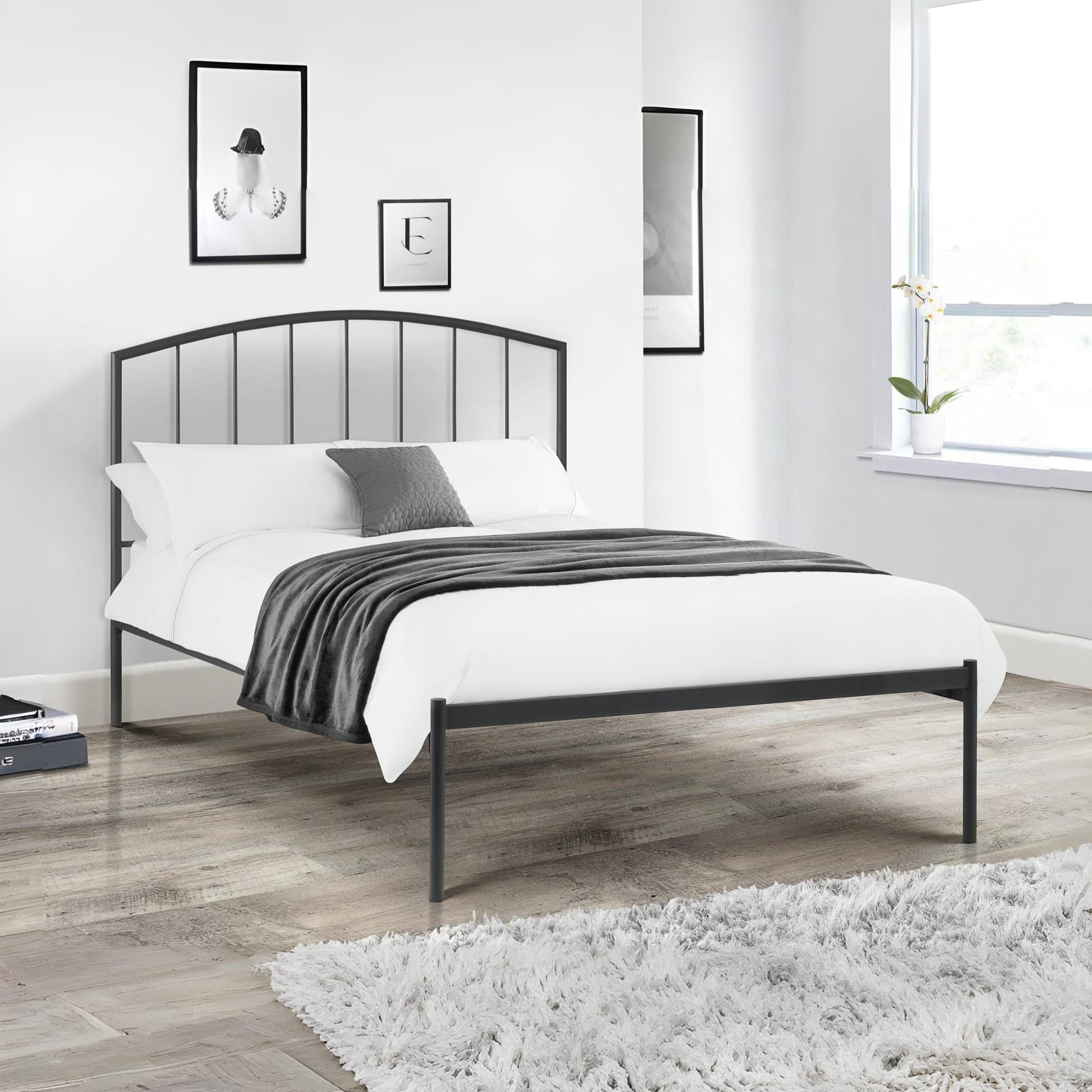 Julian Bowen - Metal Bed Frame - Double - Anthracite