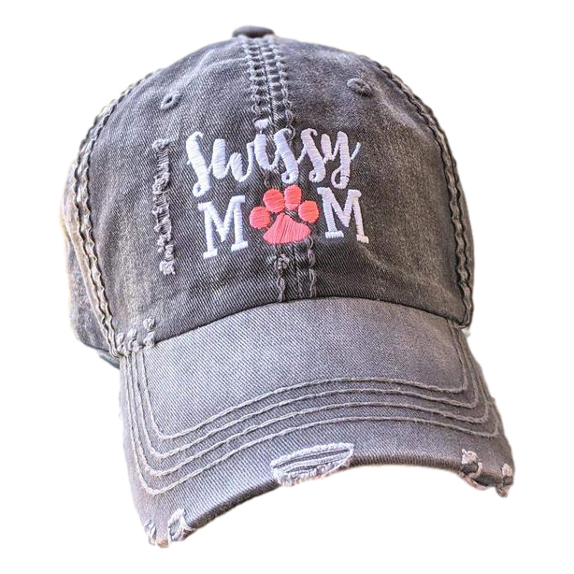 Distinct HeadwearWomen's Swissy Dog Mom Hat, Baseball or High Ponytail Cap, Embroidered Greater Swiss Mountain Dog Owner Gift