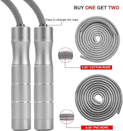 Miniatura 8 de Cuerda de saltar con peso para mujeres y hombres, cuerda de saltar sin enredos de 1 libra para entrenamiento de Muay Thai, entrenamiento de